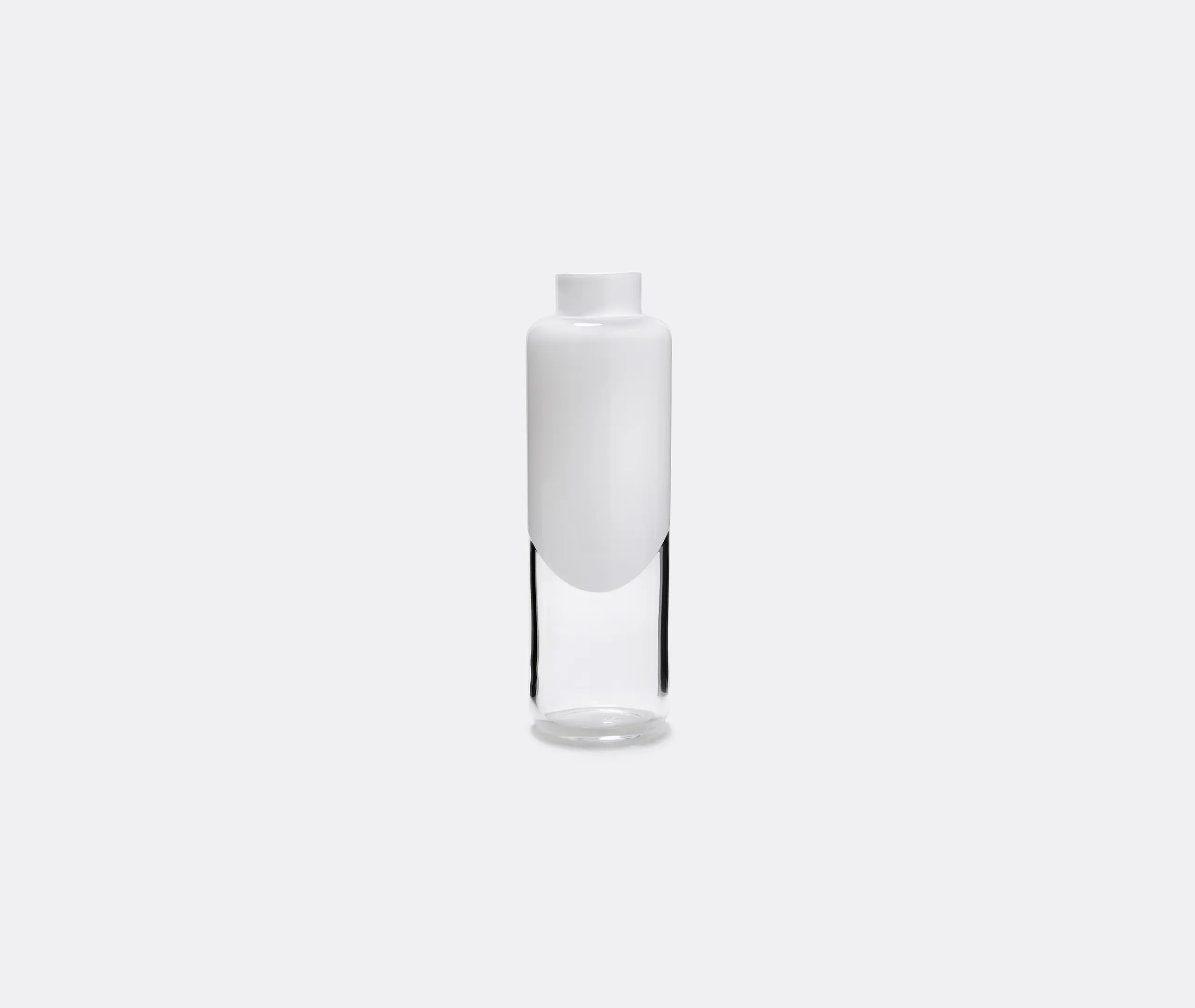 Magnolia Cylindrical Vase - Clear and Opal White, Crystal alternate view