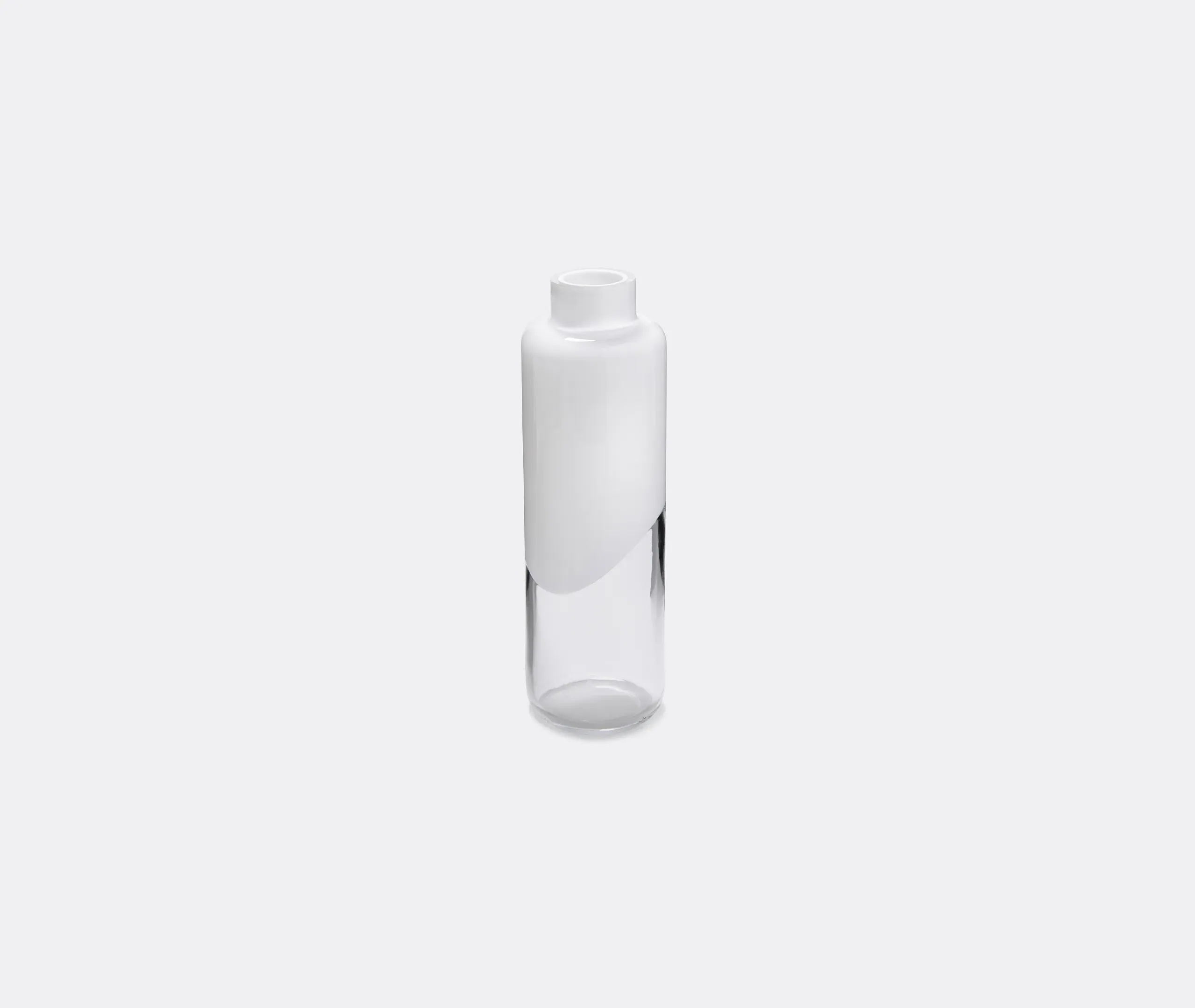 Magnolia Cylindrical Vase - Clear and Opal White, Crystal product