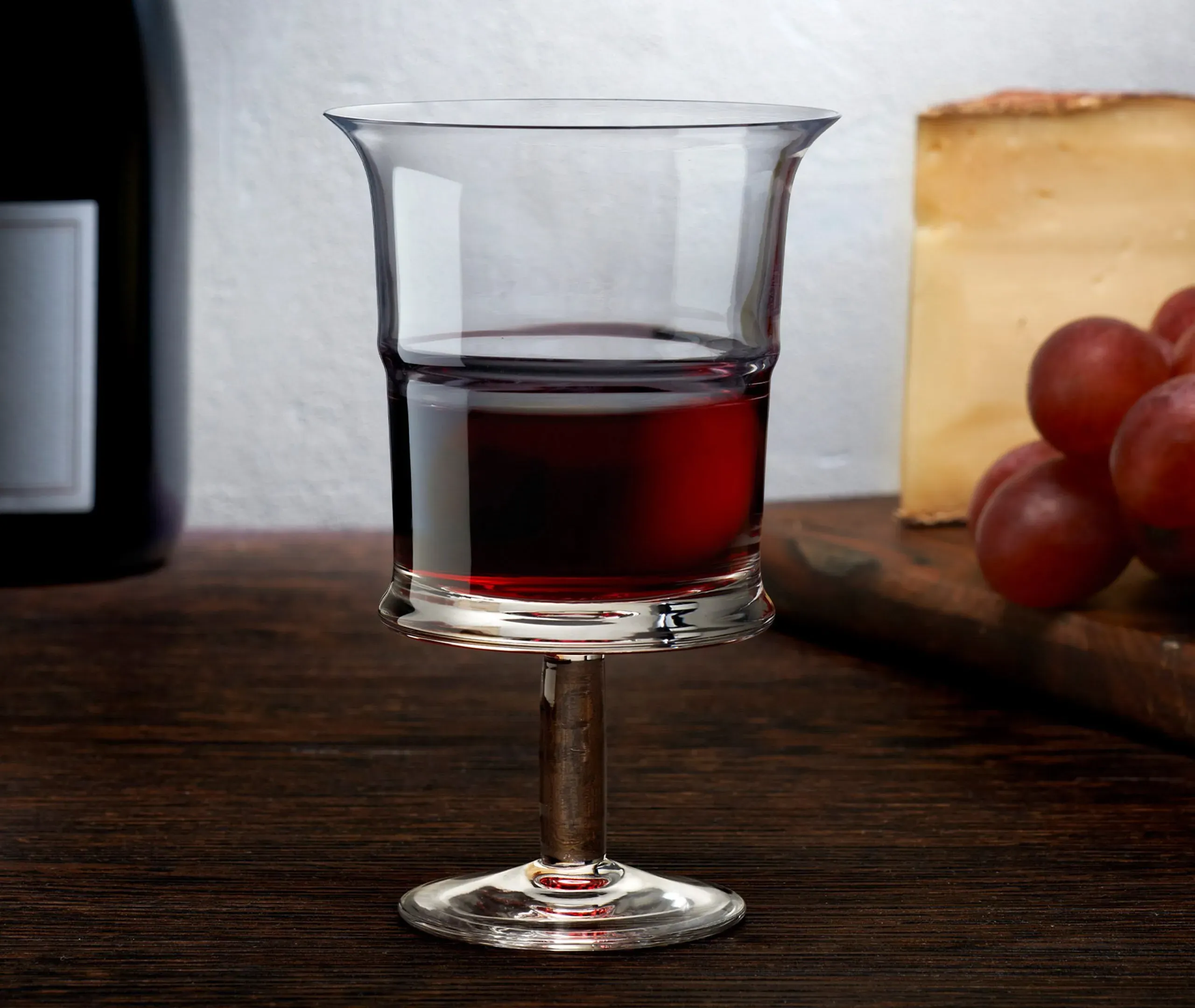 Set of 2 Red Wine Glasses - Clear, Crystal