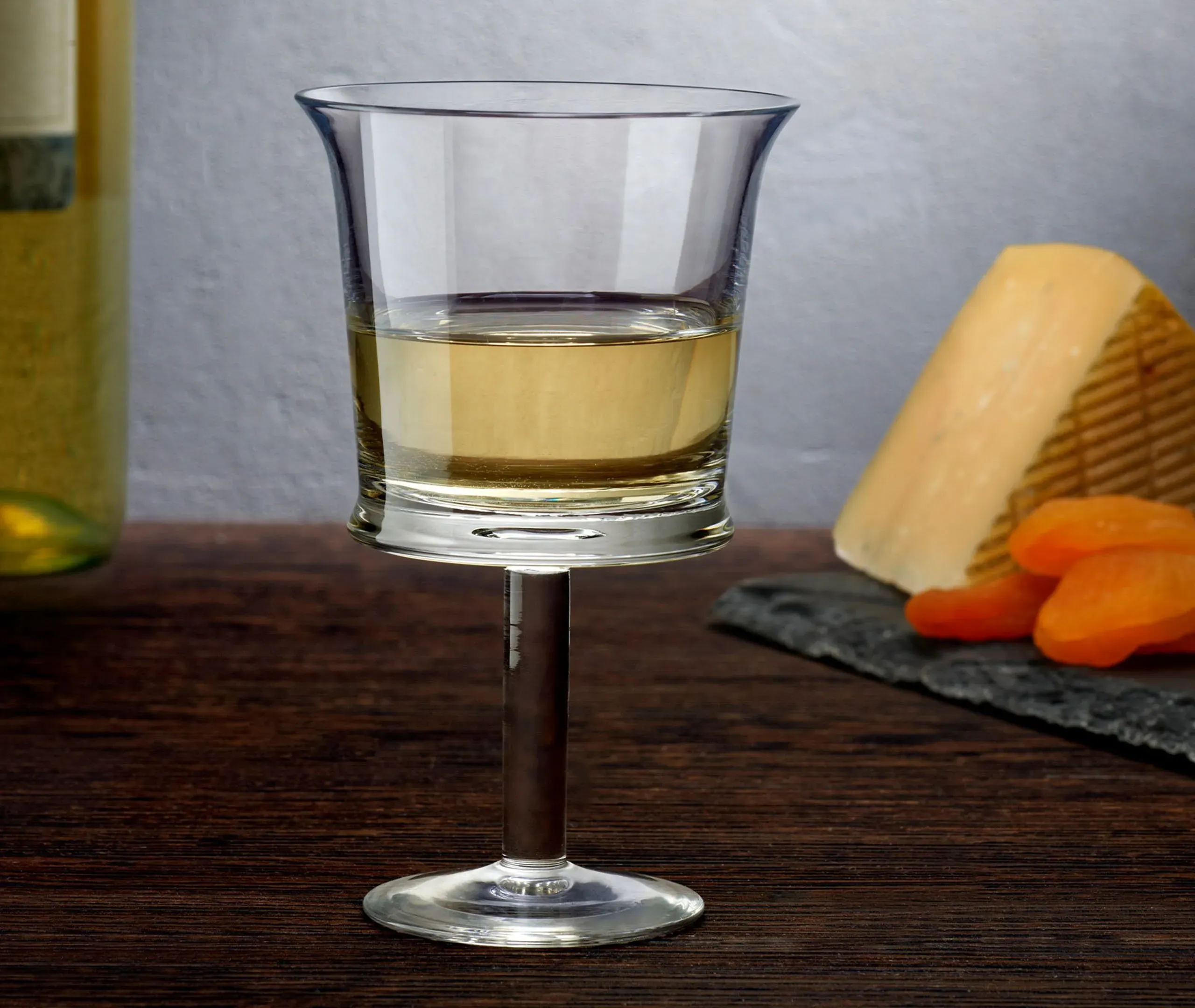 Set of 2 White Wine Glasses - Clear, Crystal