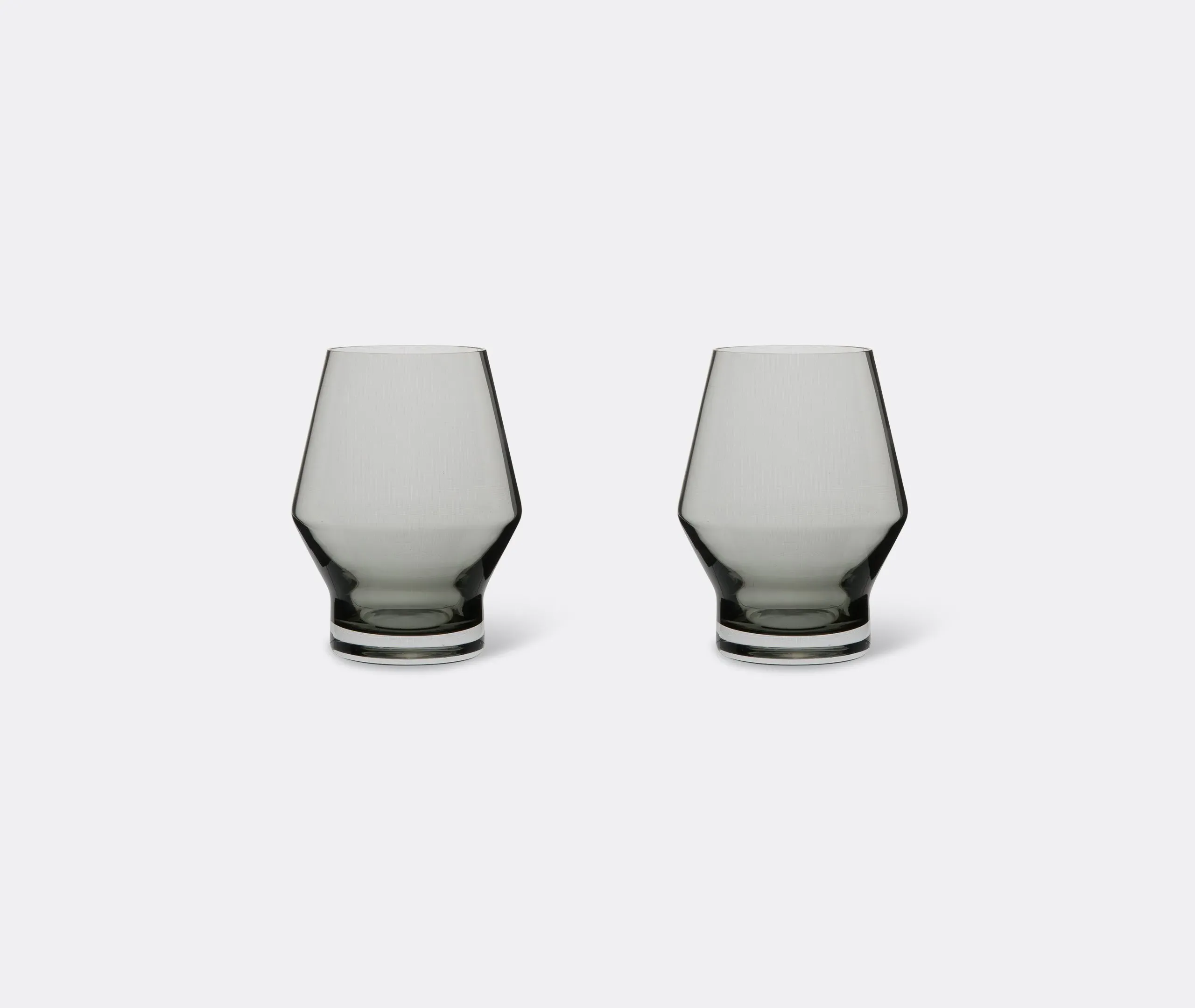Set of 2 Wine Glasses with Spout - Smoke, Glass
