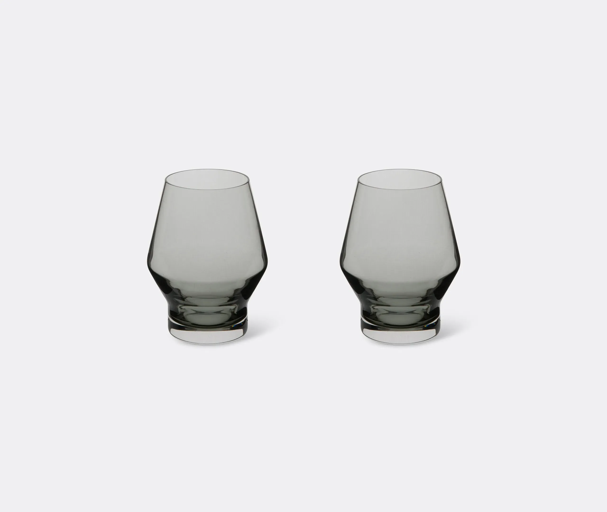 Set of 2 Wine Glasses with Spout - Smoke, Glass
