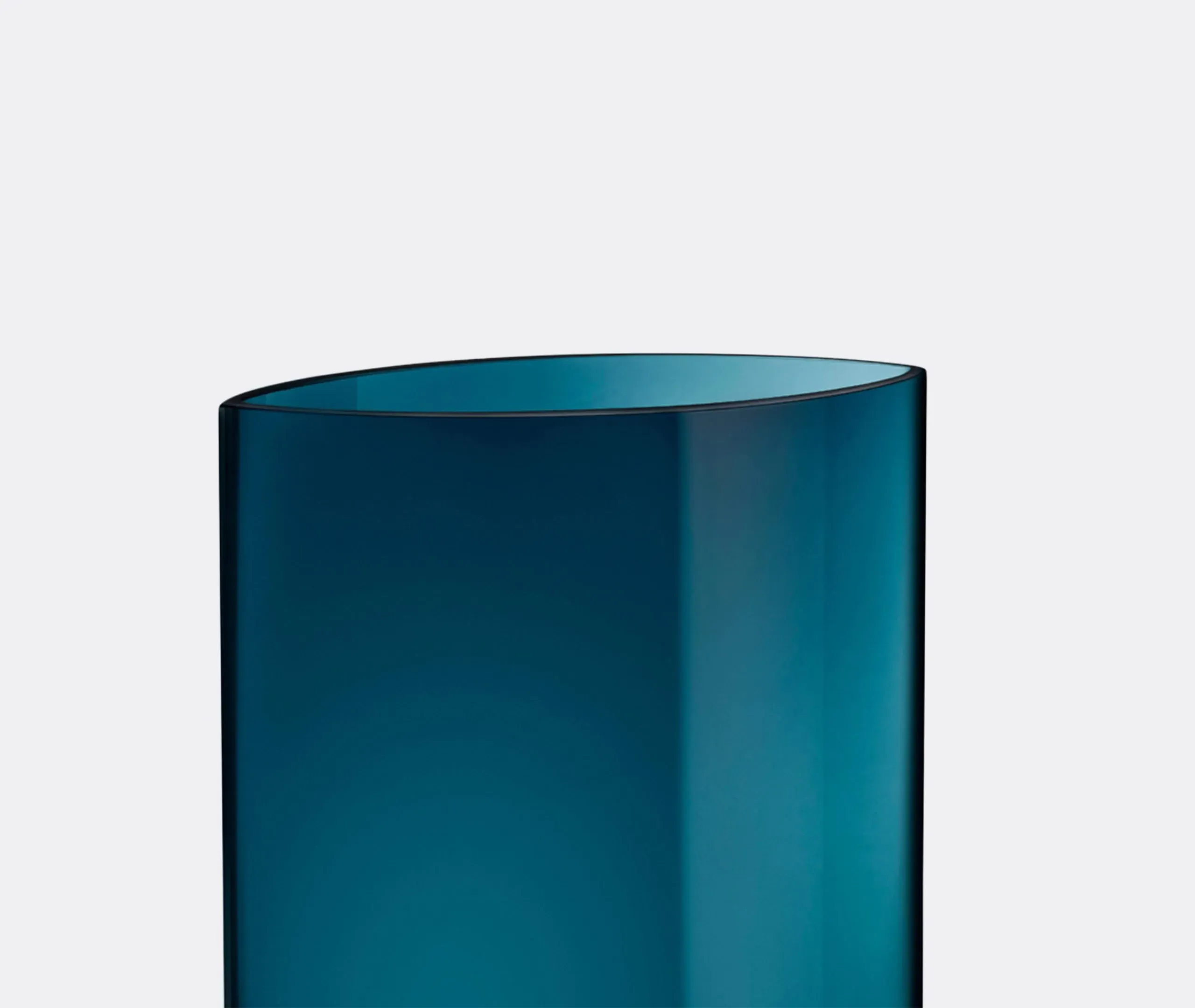 Tall Blade Vase - Green, Lead-Free Crystal