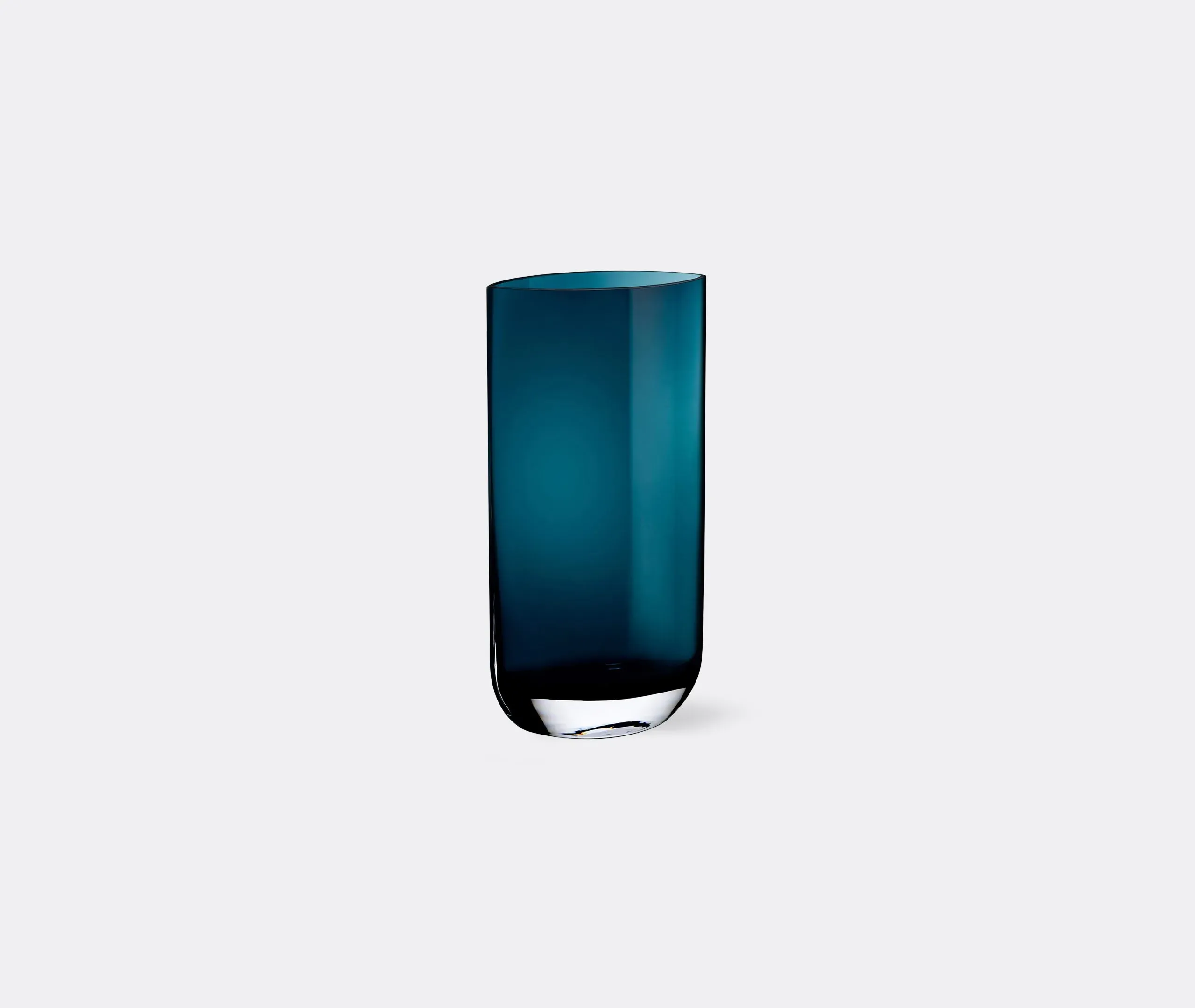 Tall Blade Vase - Green, Lead-Free Crystal image