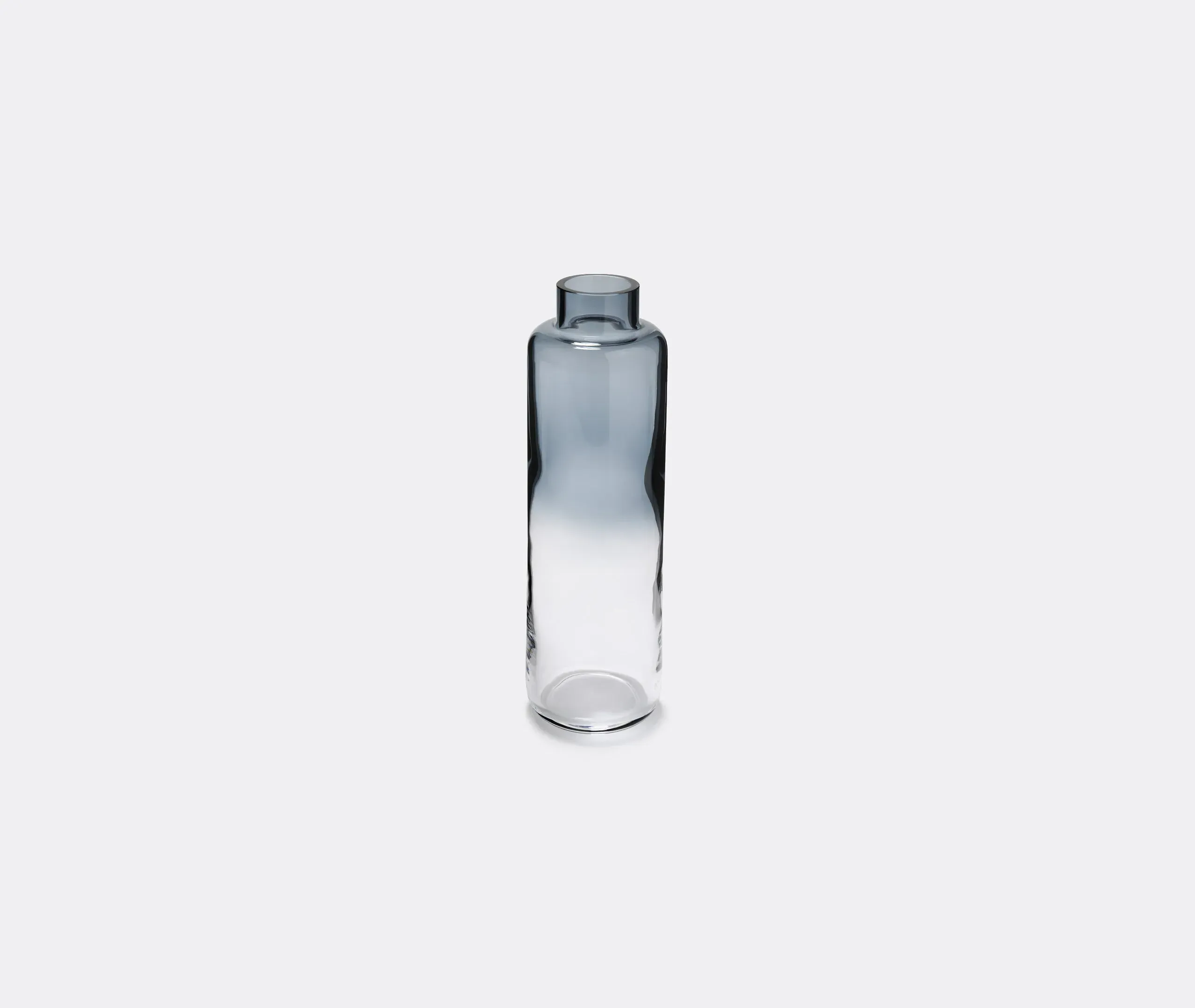 Tall Cylindrical Vase - Clear Blue, Crystal image