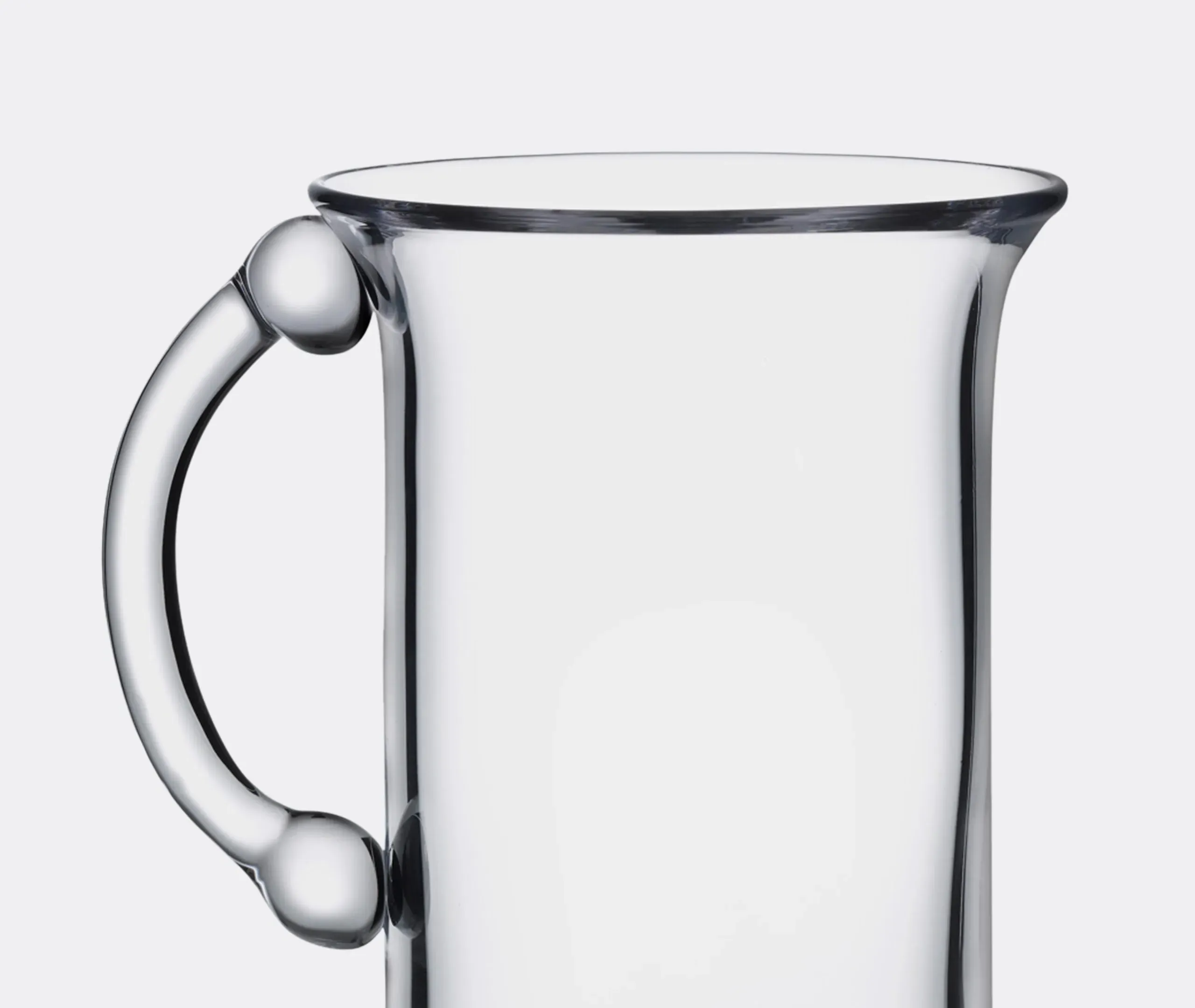 Water Jug with Streamlined Design - Clear Glass