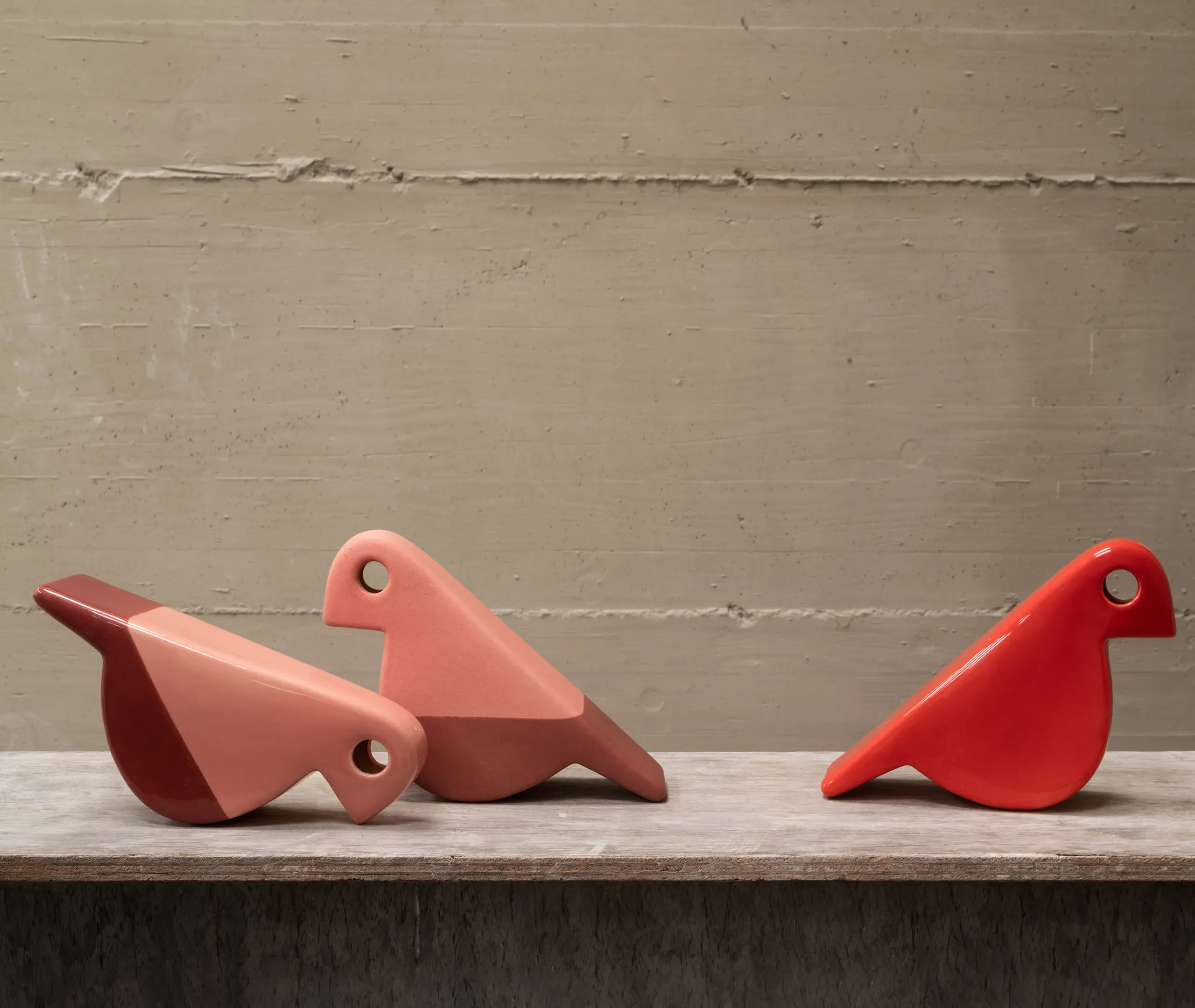 Bird Figure Decorative Object - Pink, Ceramic