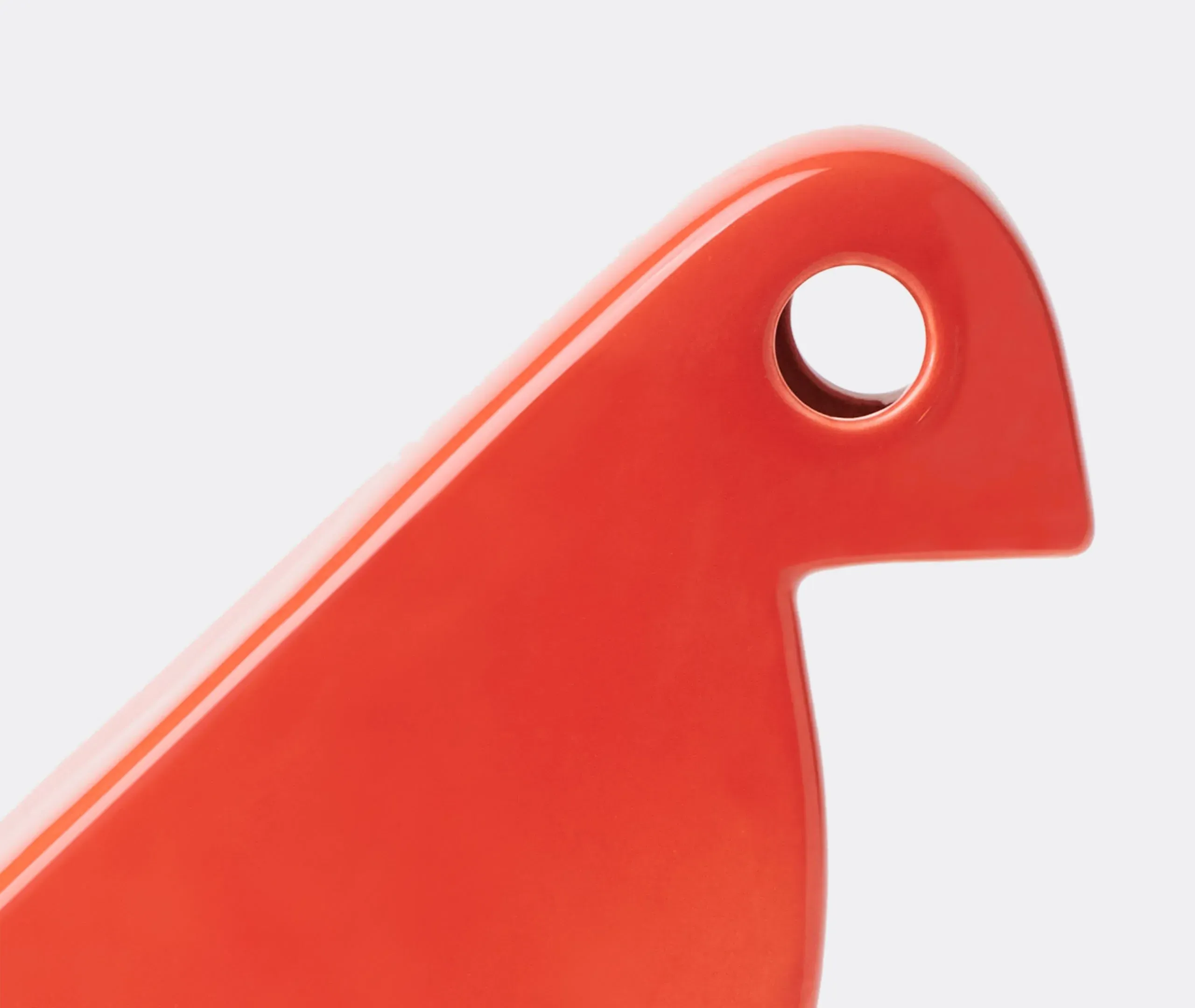 Bird Figure Decorative Object - Red, Ceramic