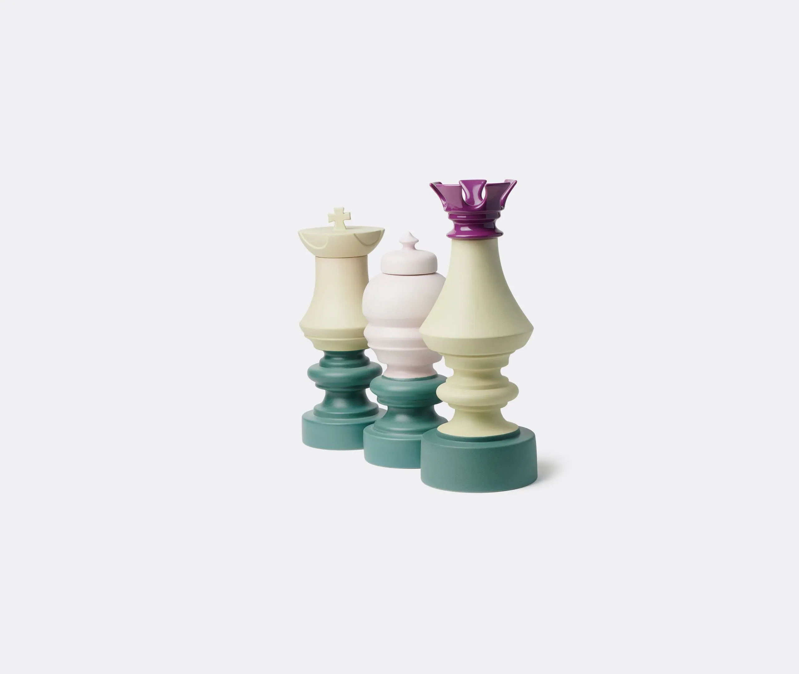 Chess Tower Decorative Object - Green, Purple