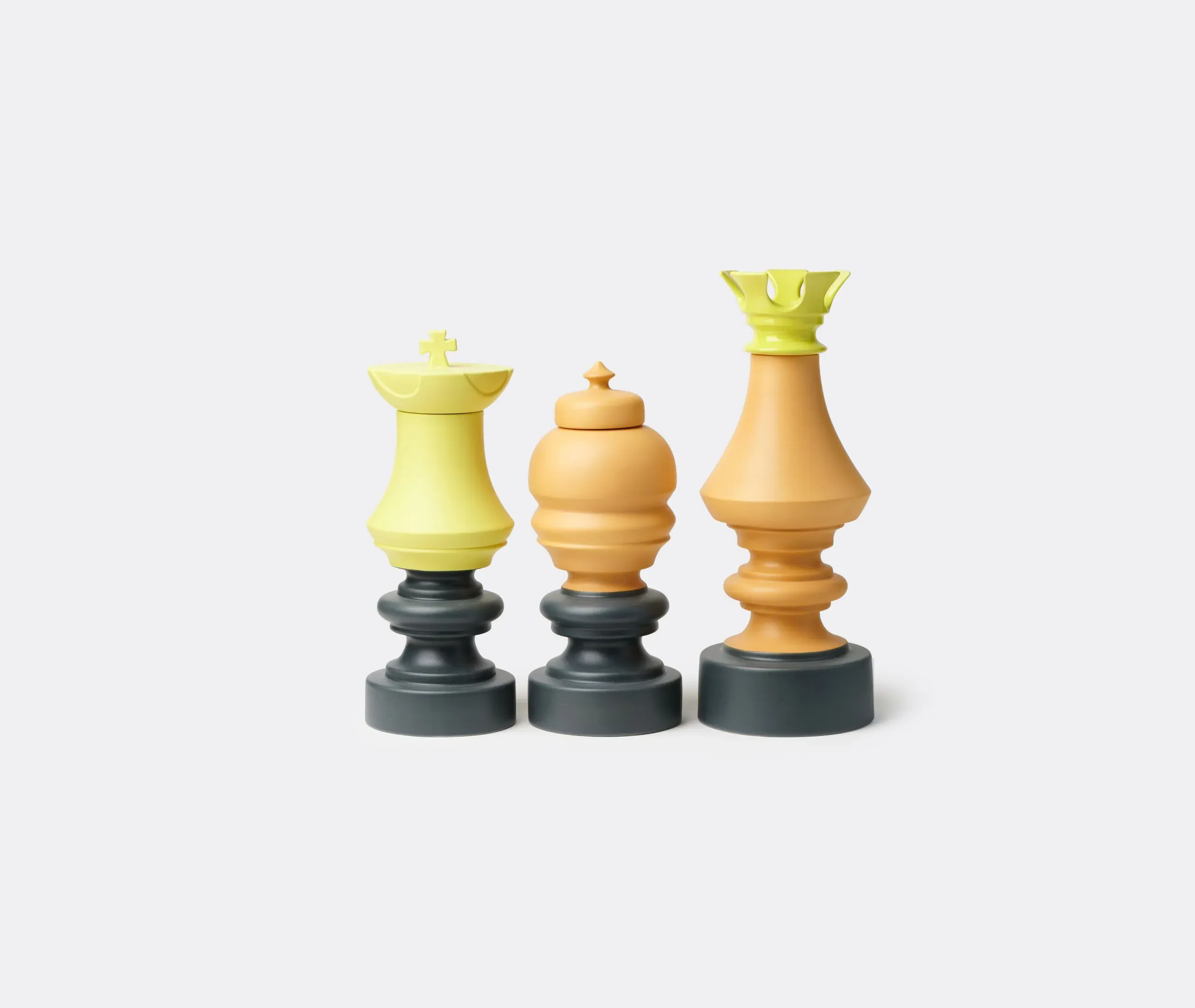 Chess Tower Decorative Object - Yellow, Ceramic
