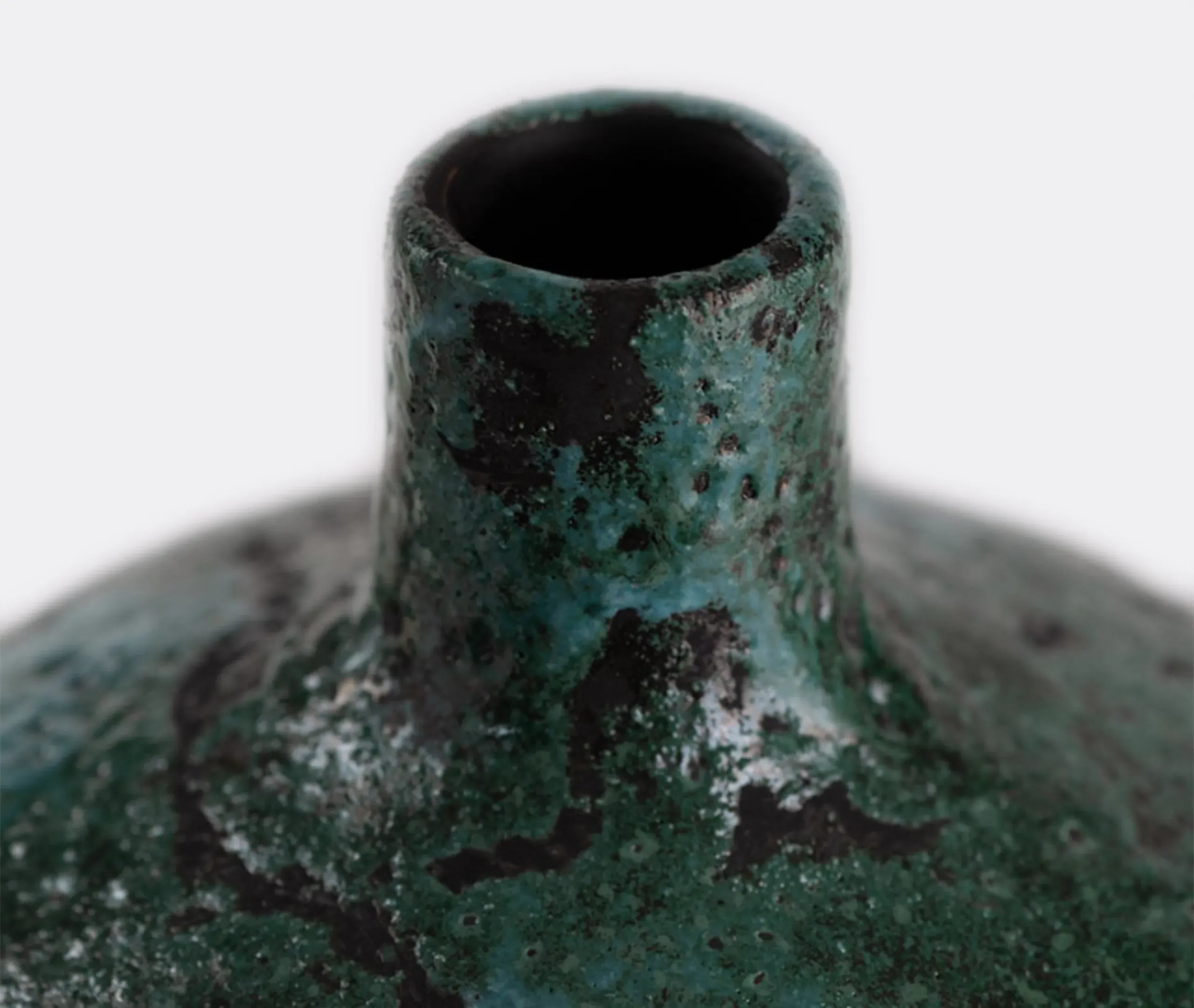 Engraved Vase with Textured Glaze - Blue, Ceramic