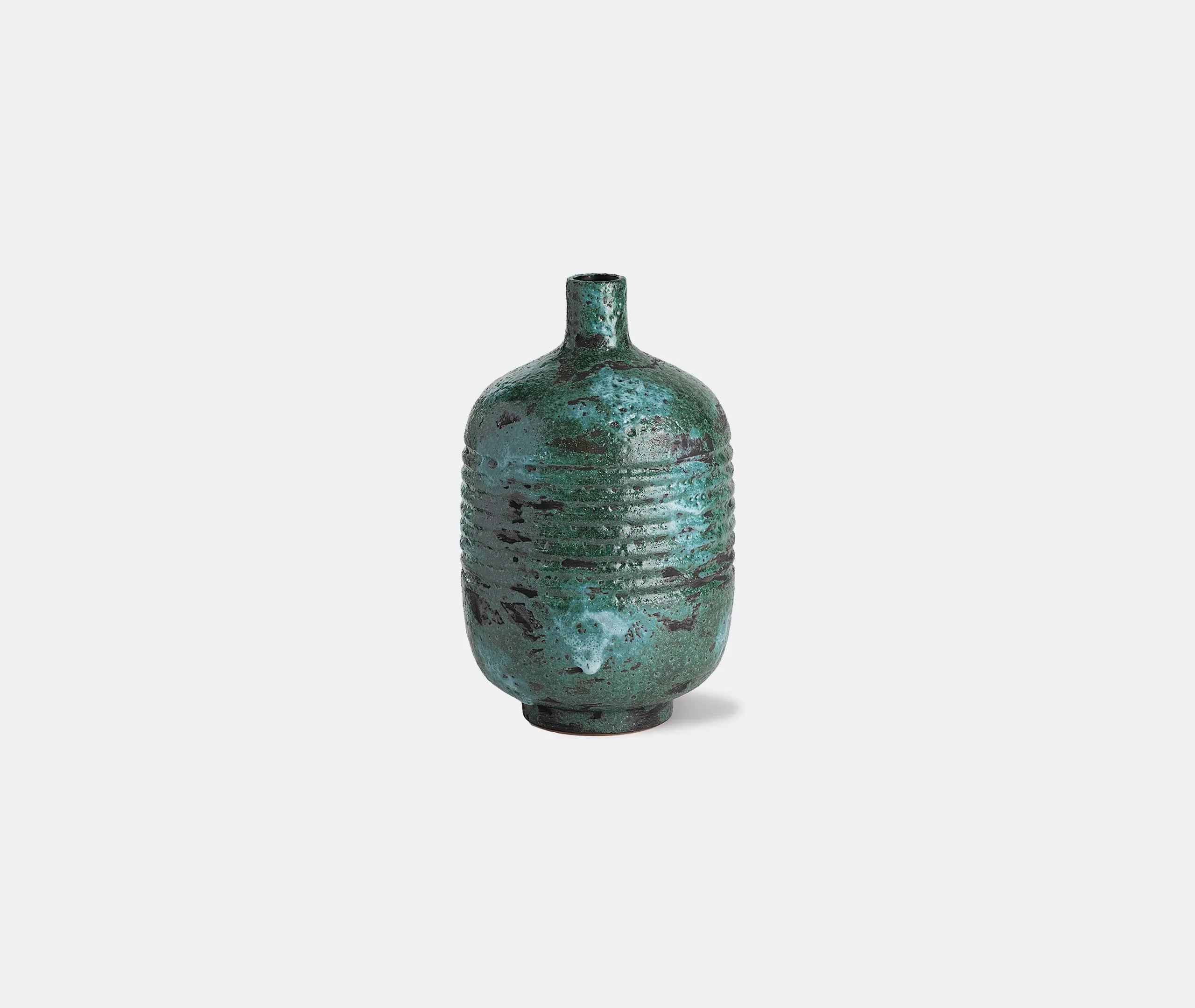 Engraved Vase with Textured Glaze - Blue, Ceramic image
