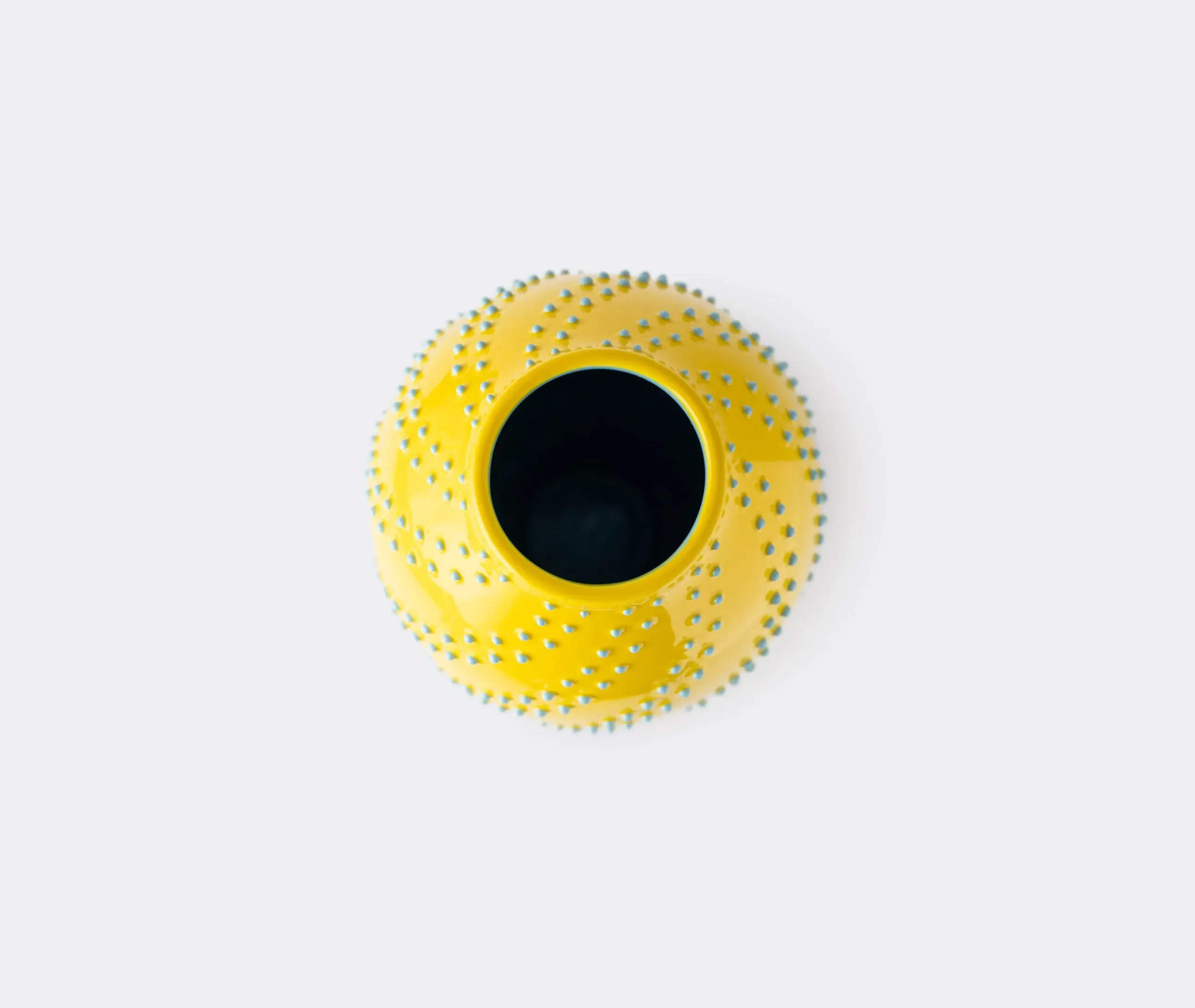 Geometric Vase with Crown Lid - Multicolour, Ceramic