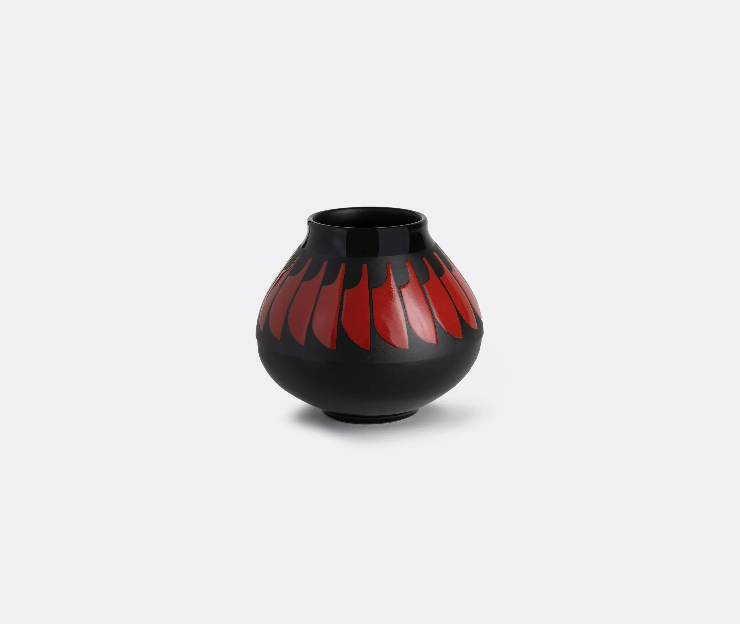 Navajo Feathers Vase - Black, Ceramic image