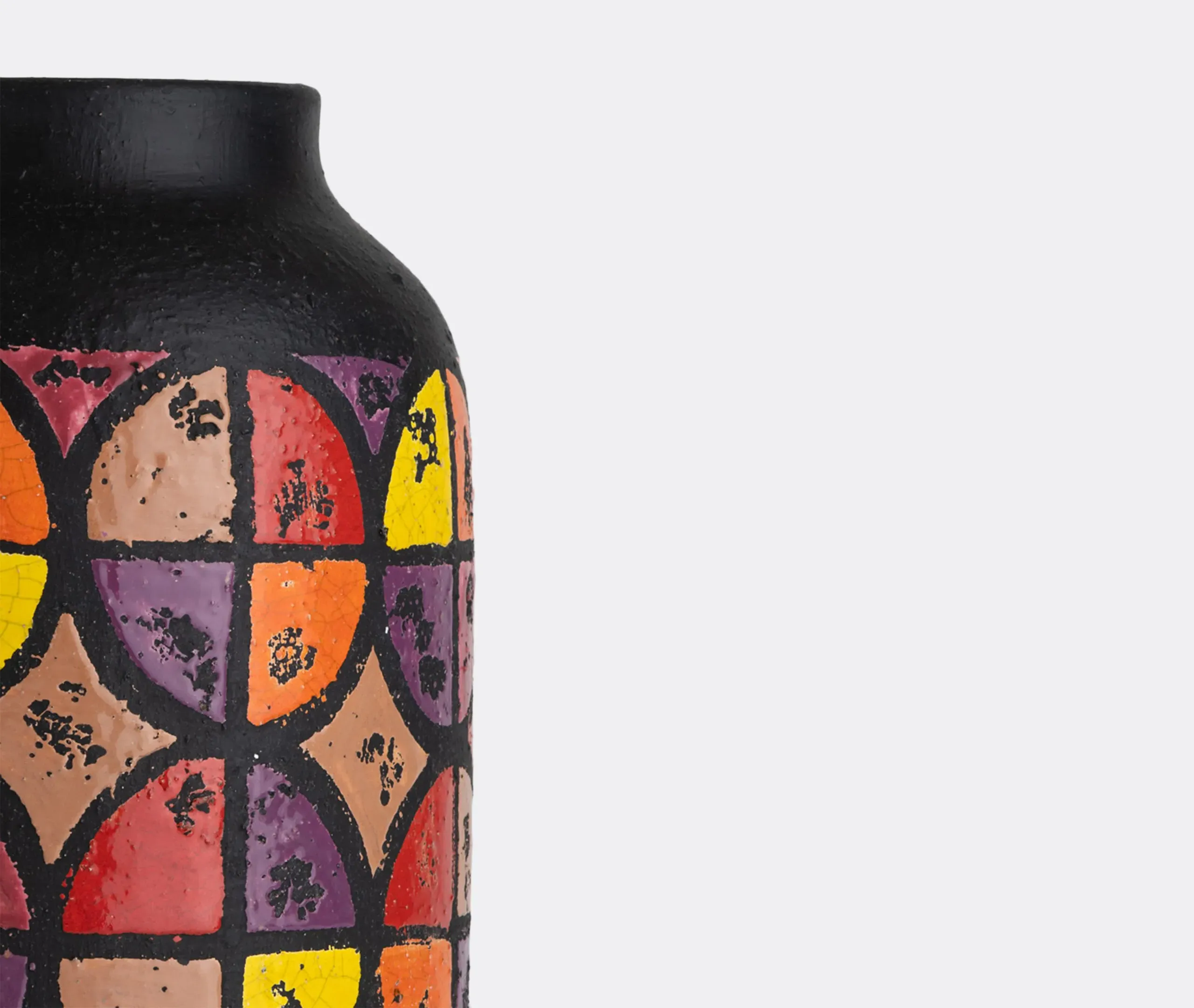 Optical Vase - Brown, Ceramic