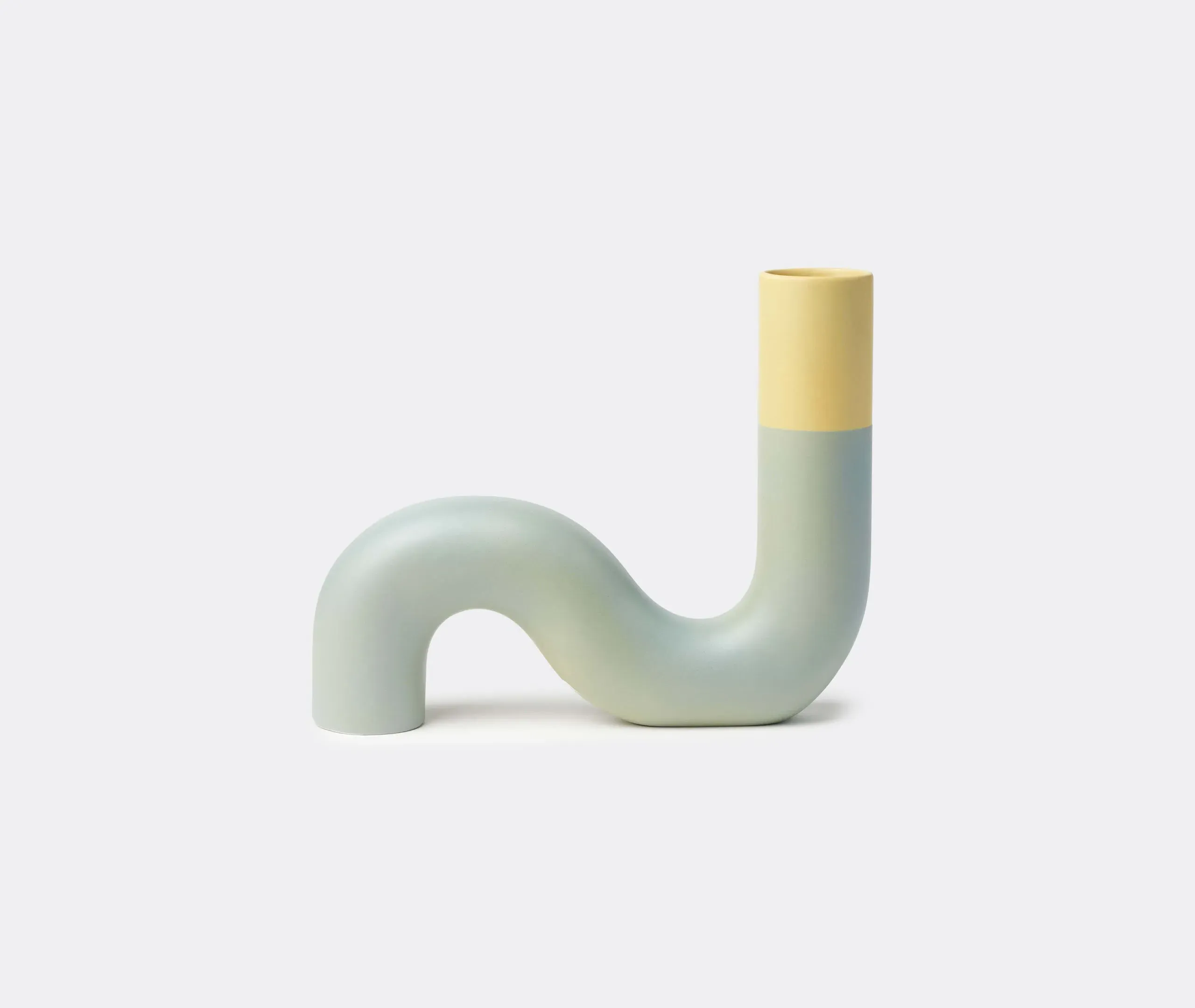 Pidou Shape S Vase - Green, Ceramic