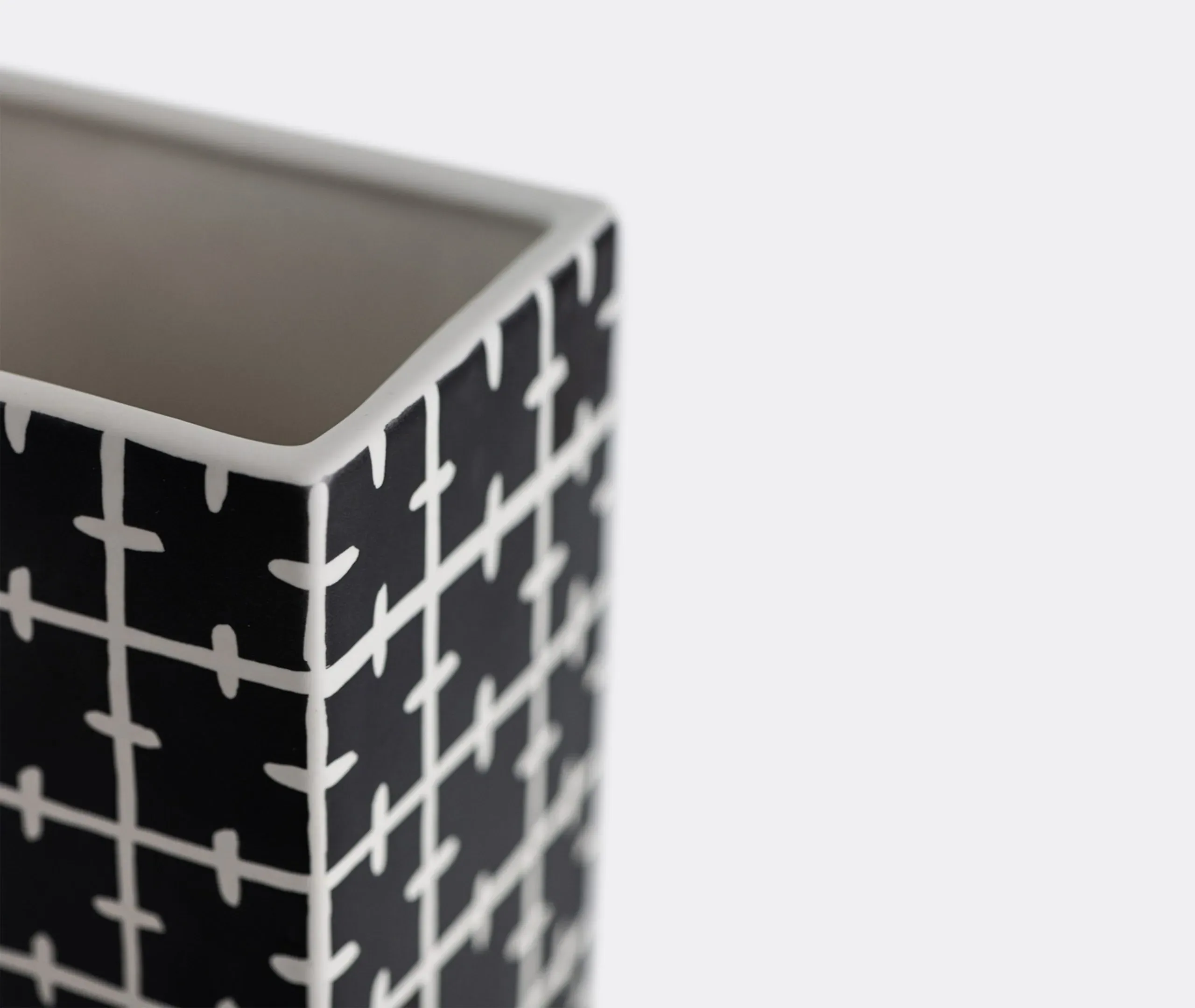 Rectangular Vase - Black, Ceramic