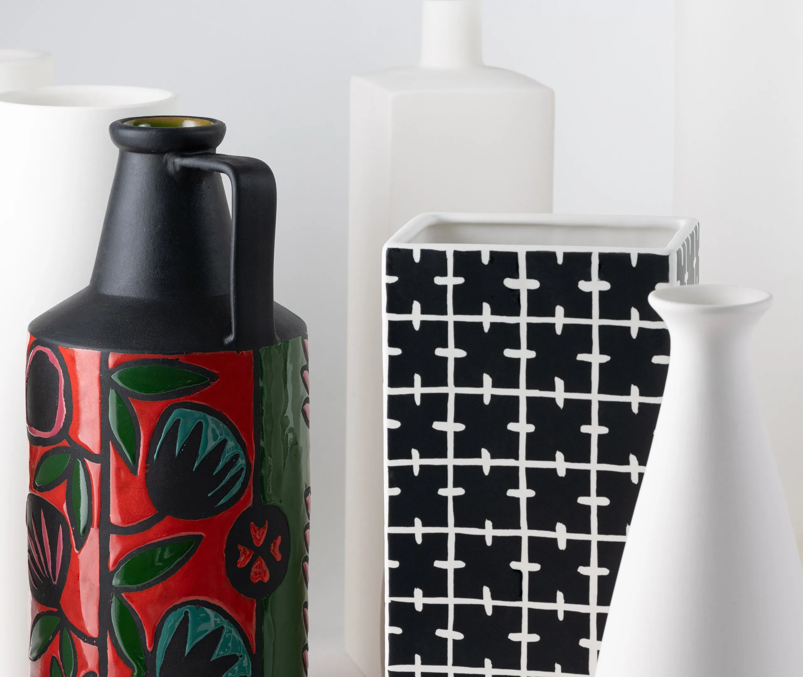 Rectangular Vase - Black, Ceramic