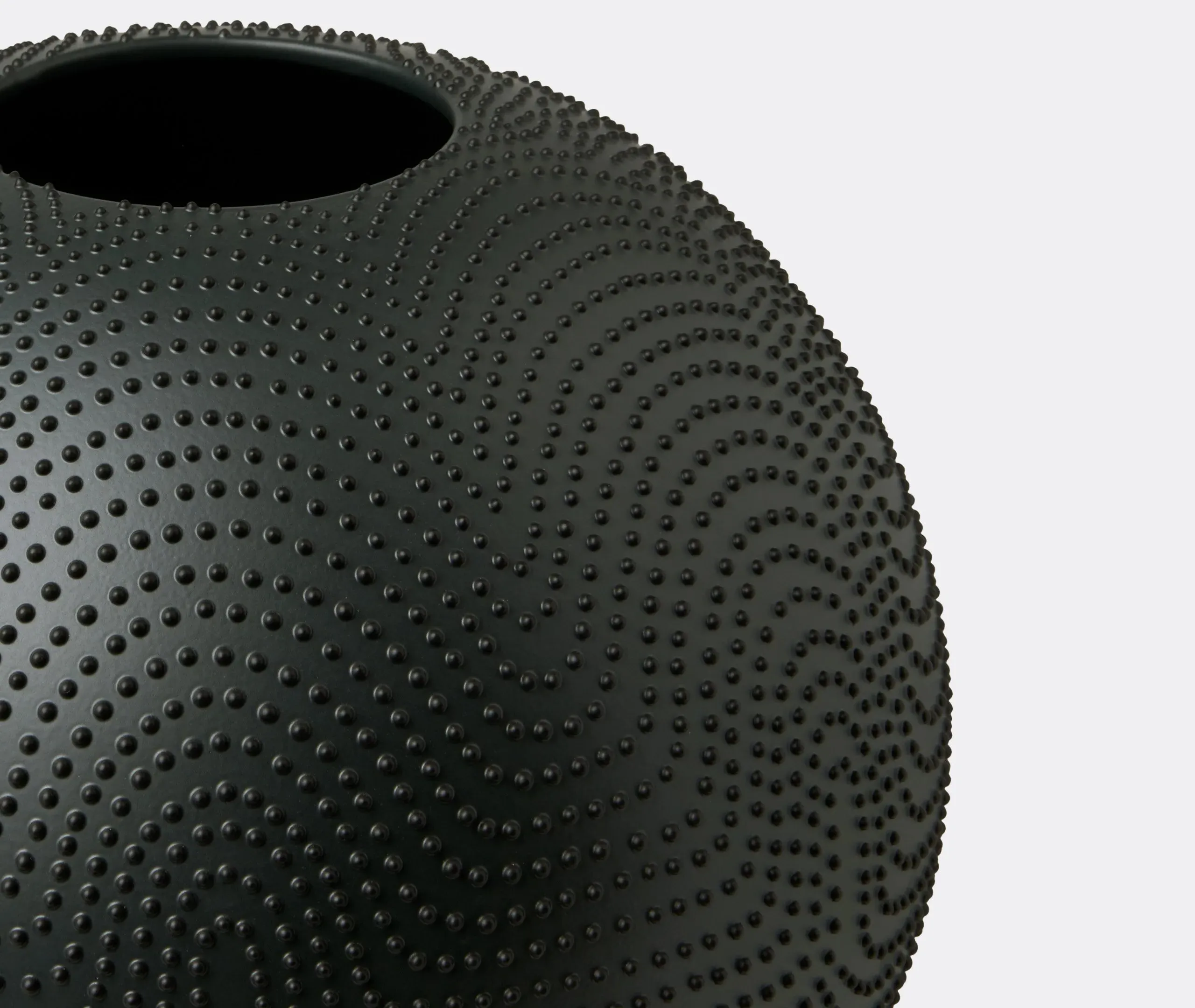 Round Decorative Vase - Black, Ceramic