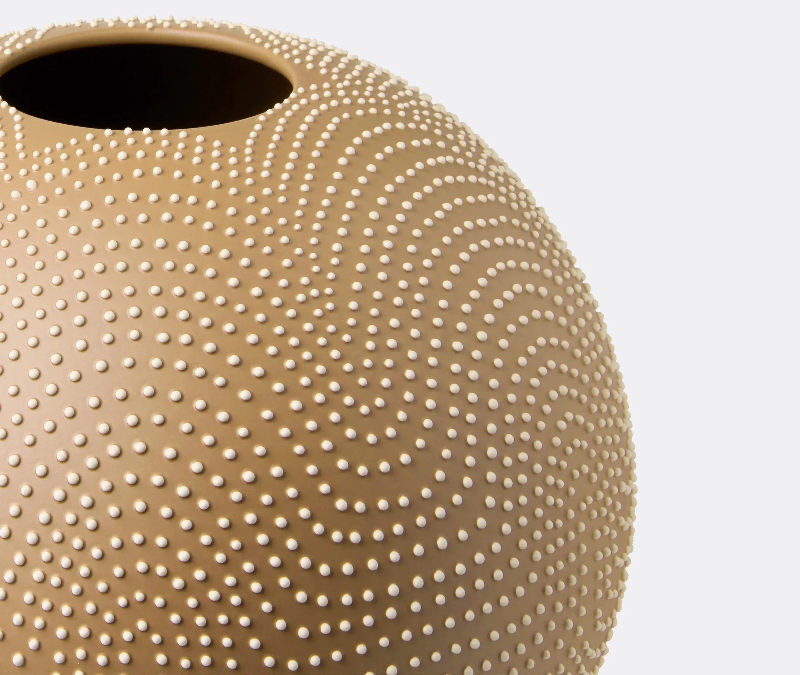 Round Decorative Vase - Sand, Ceramic