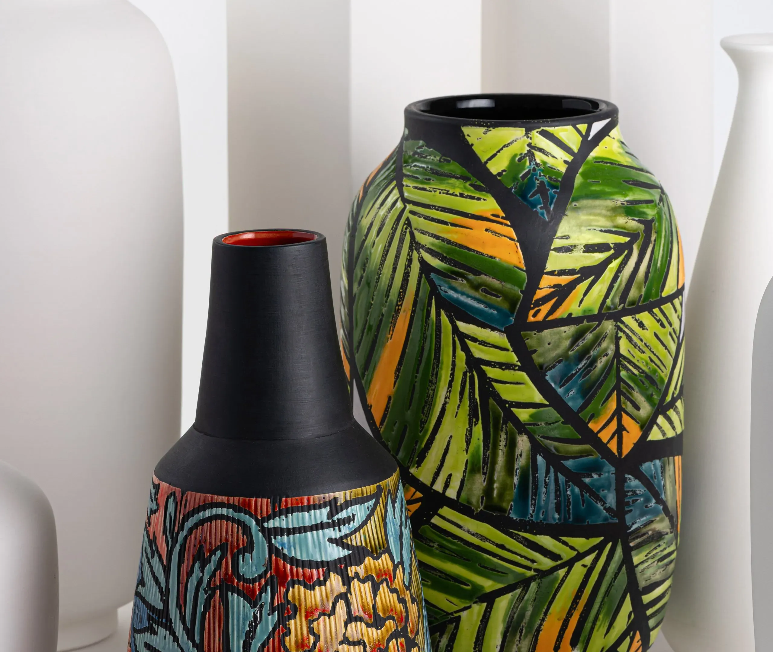 Tropical Vase - Multicolor, Ceramic