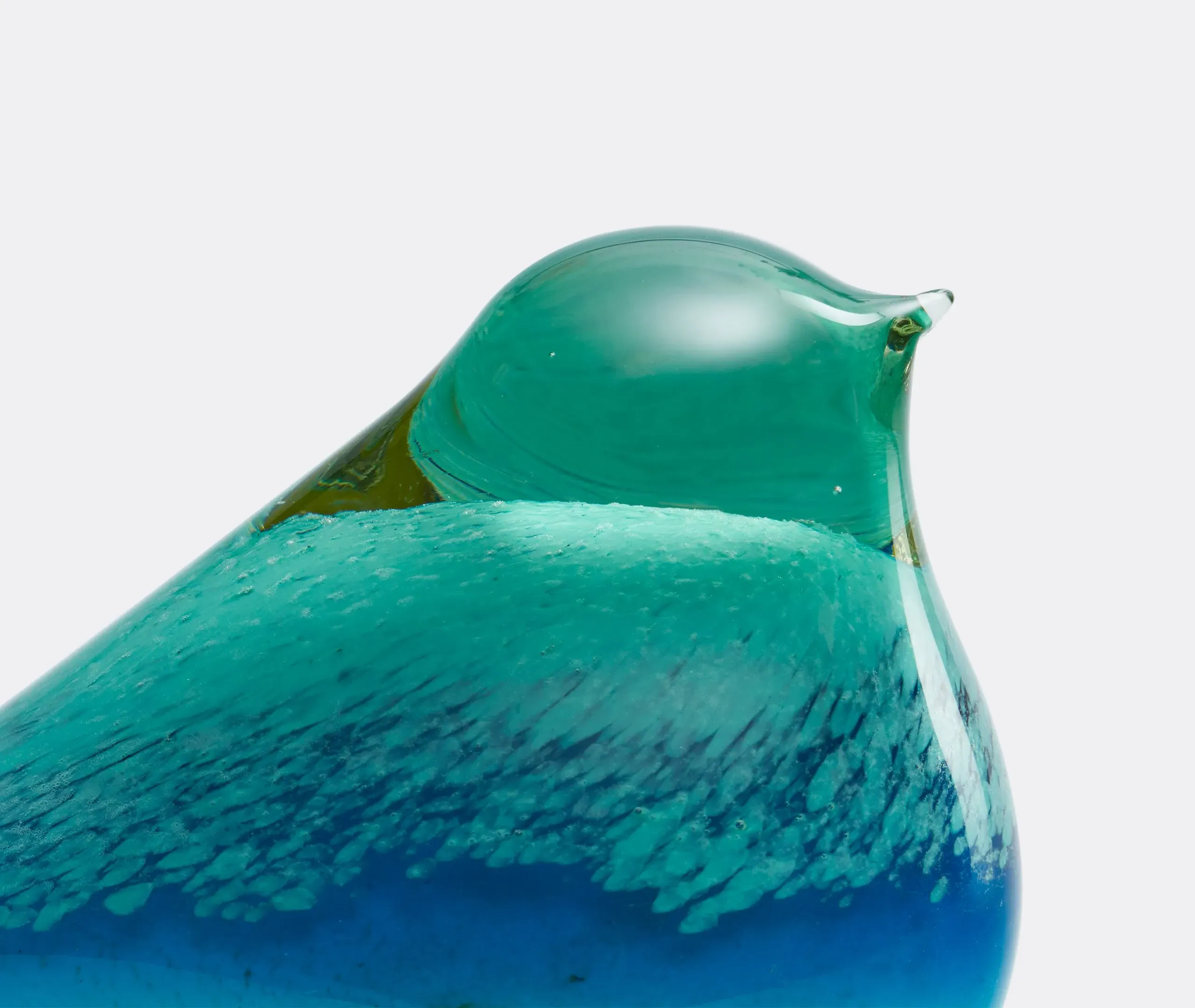 Atlas Bird Decorative Object - Blue, Glass