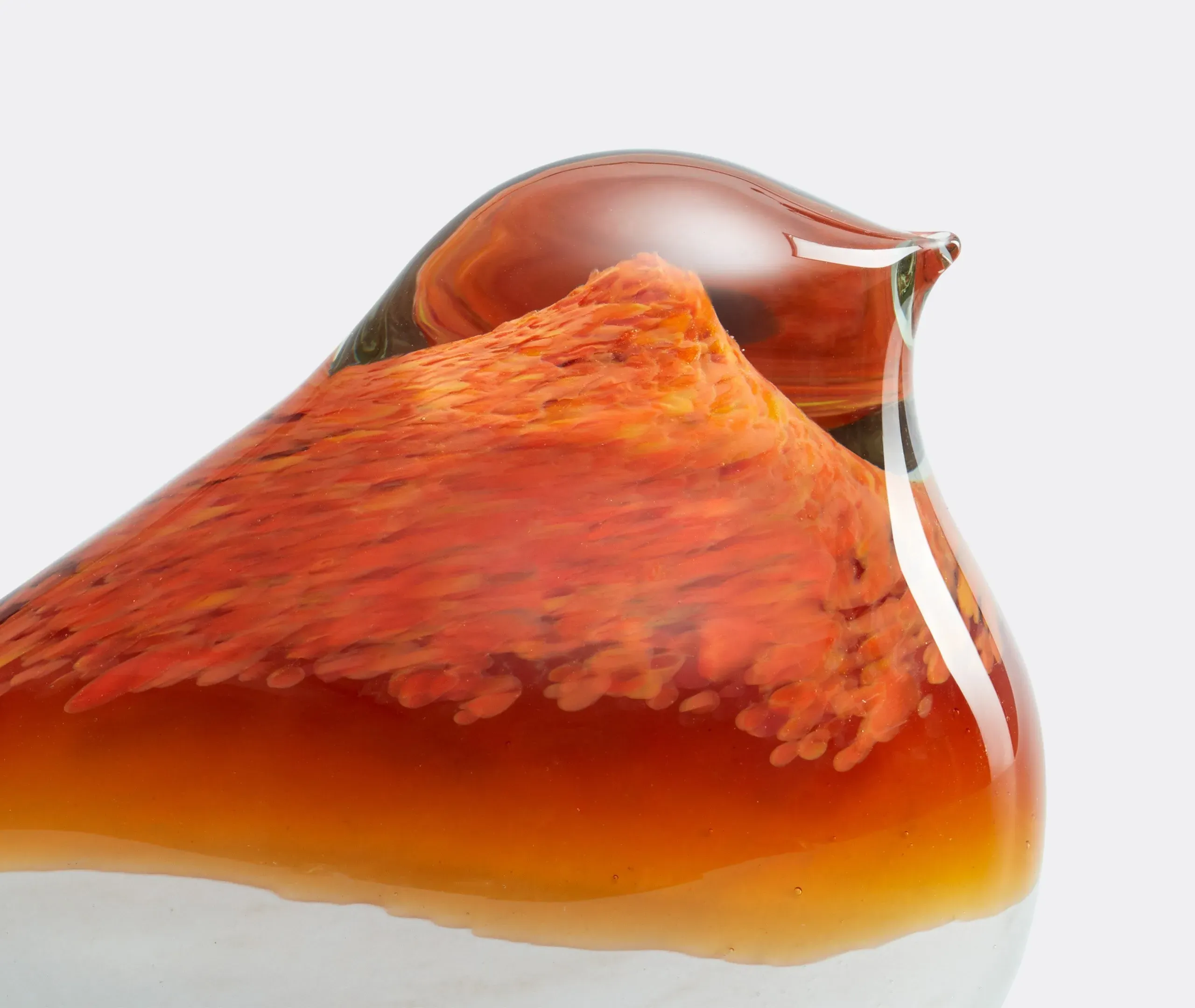 Atlas Bird Decorative Object - Orange, Glass