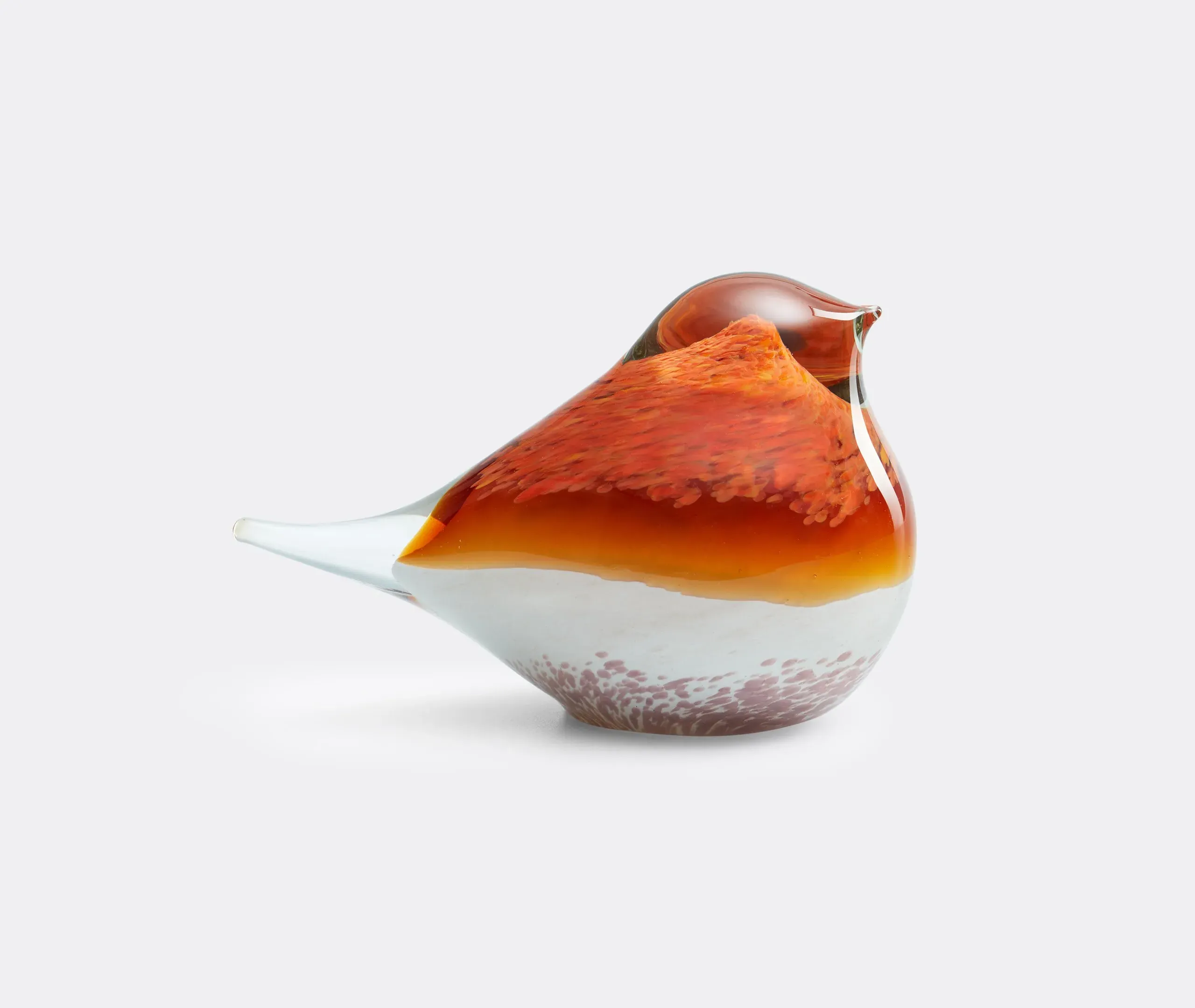 Atlas Bird Decorative Object - Orange, Glass