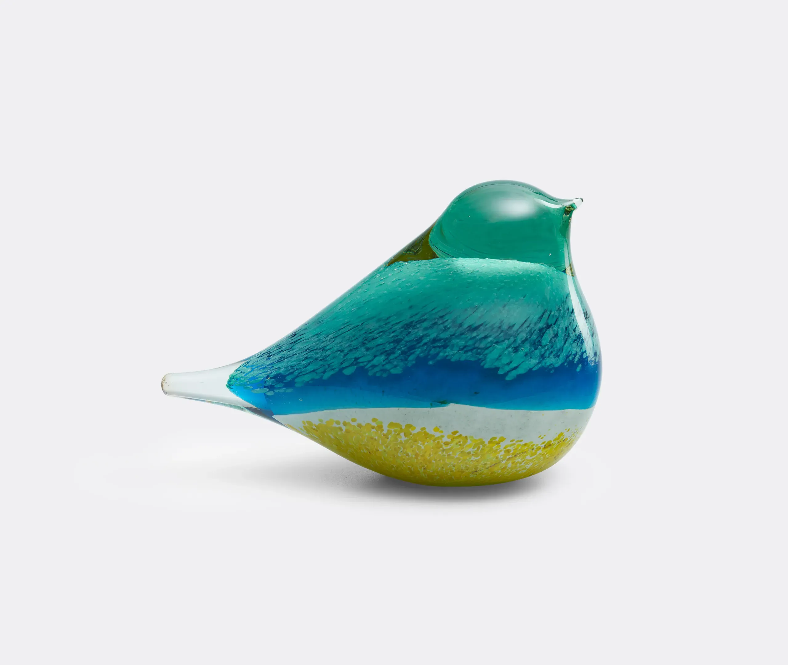 Atlas Glass Bird Paperweight - Blue, Yellow product