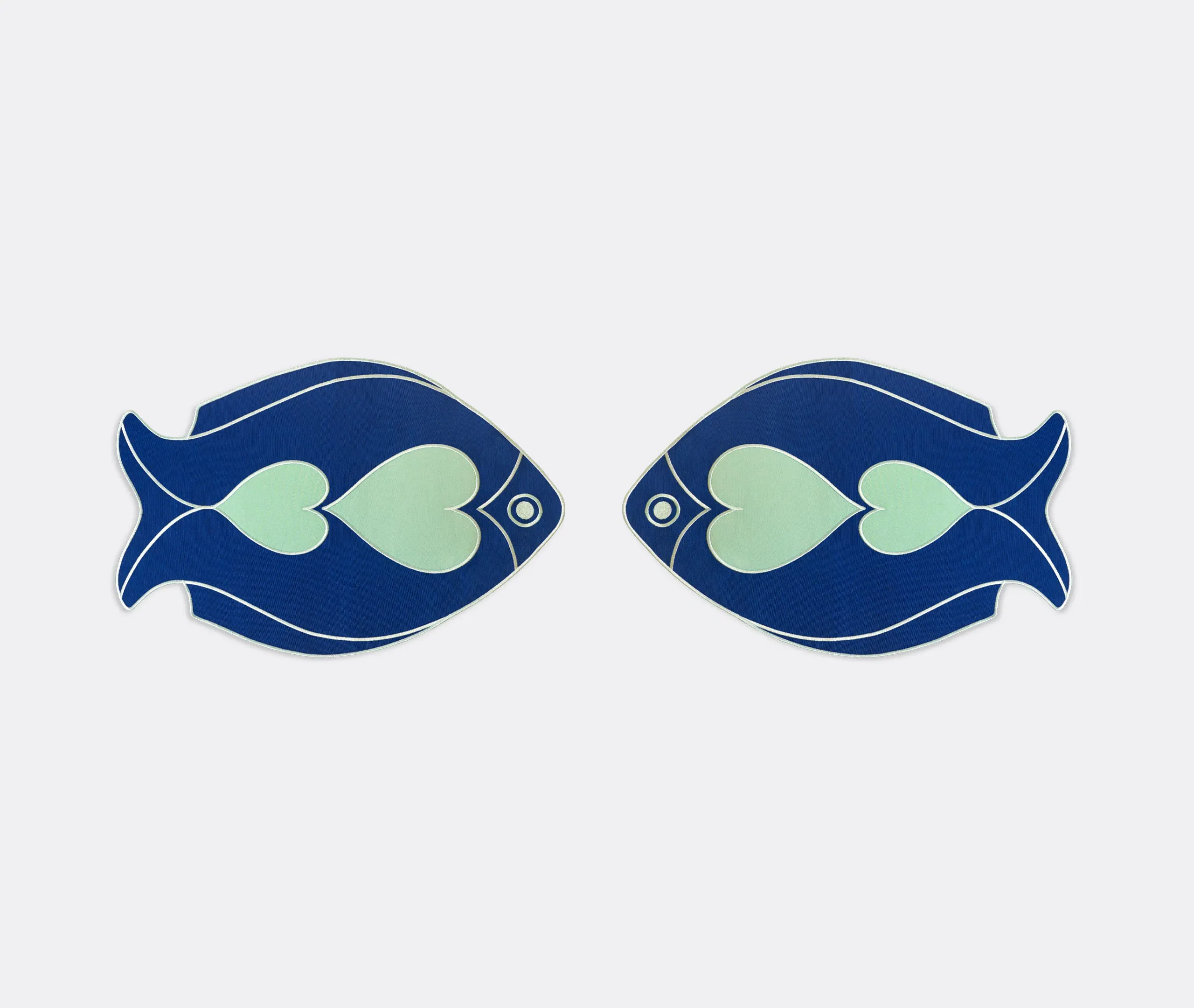 Fish Splash Placemat Set of Two - Blue product