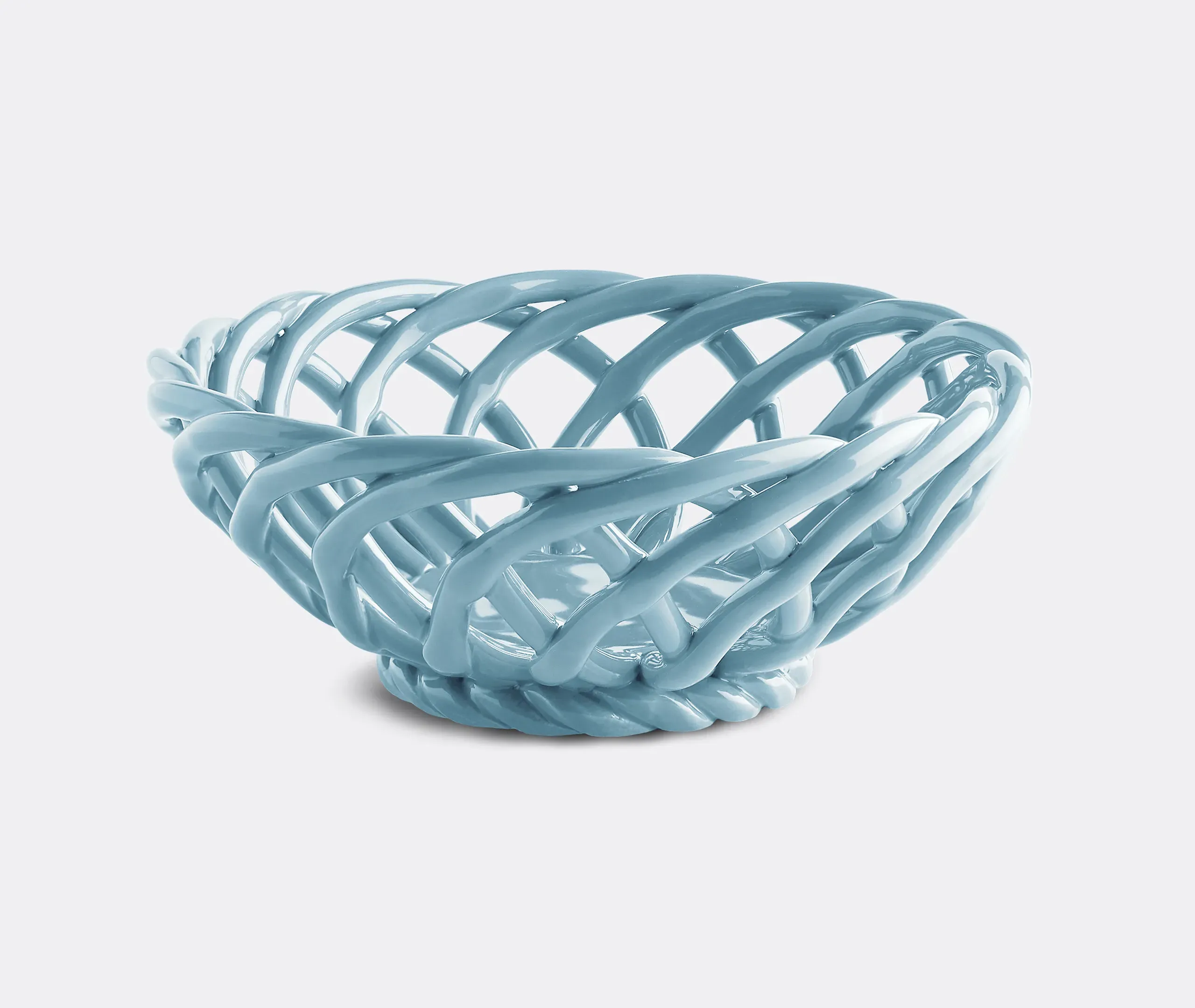 Sicilia Small Ceramic Basket - Light Blue product