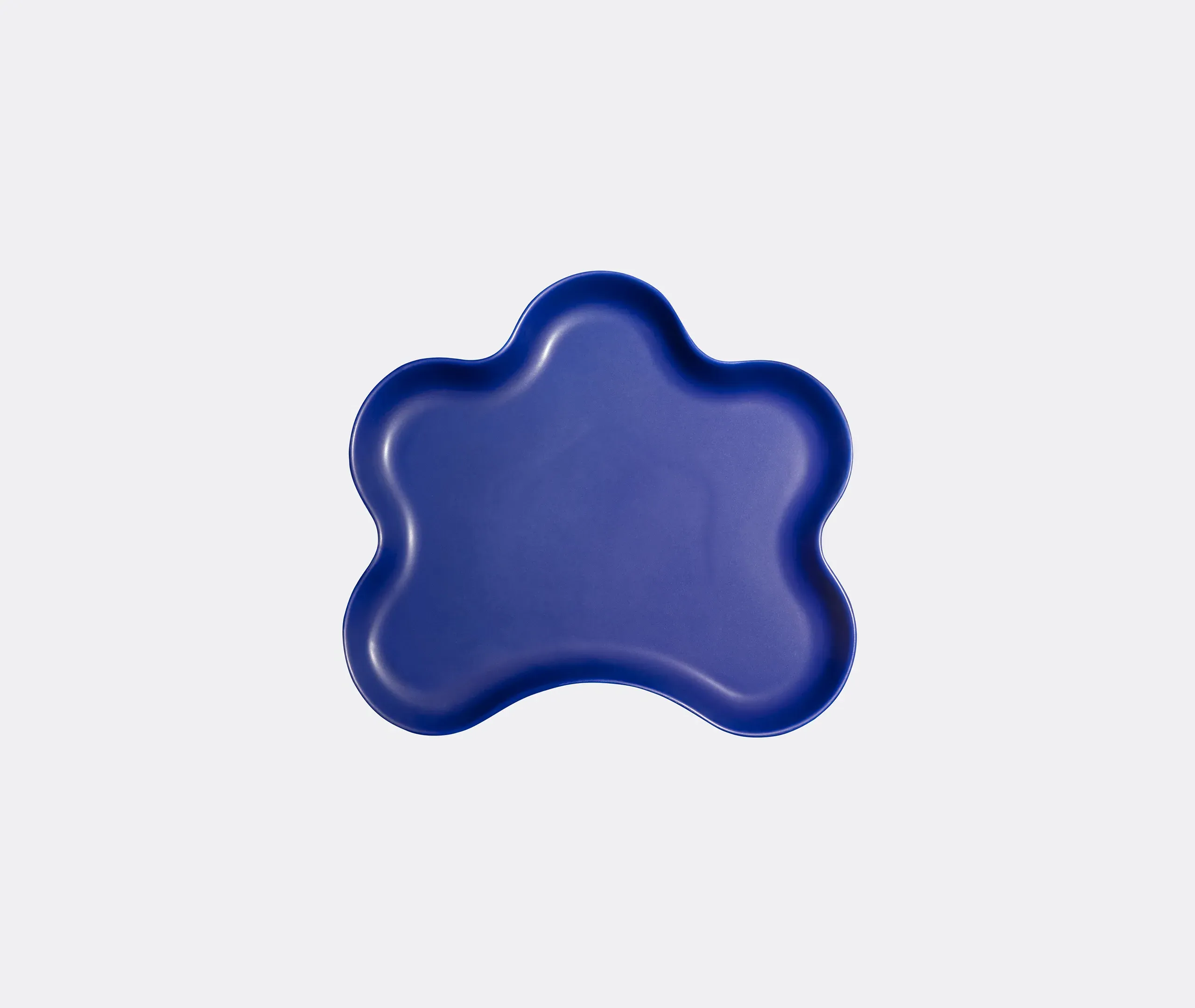 Templo High Tray - Blue, Stoneware