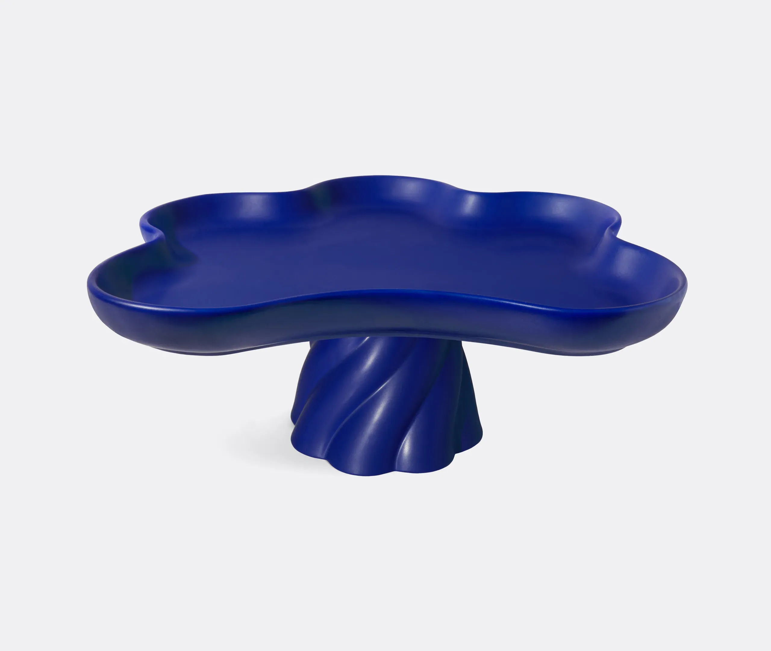 Templo High Tray - Blue, Stoneware image