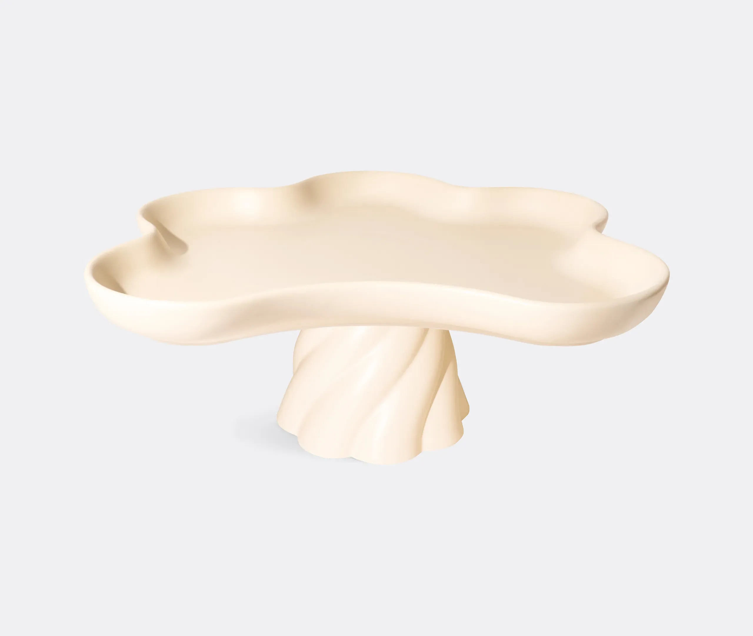 Templo High Tray - Ivory, Stoneware