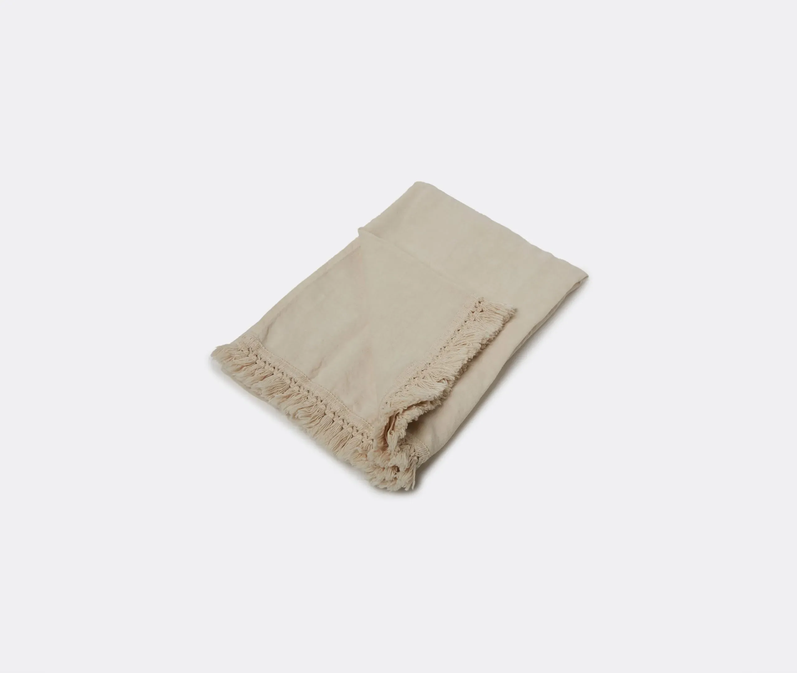 Bath Sheet with Fringe - Cream, Linen