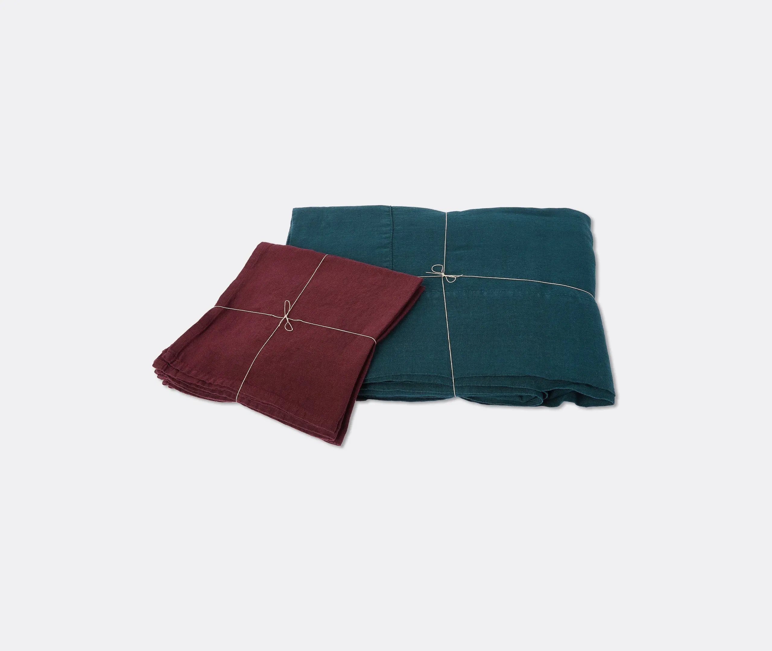 Large Tablecloth with Border - Forest, Linen