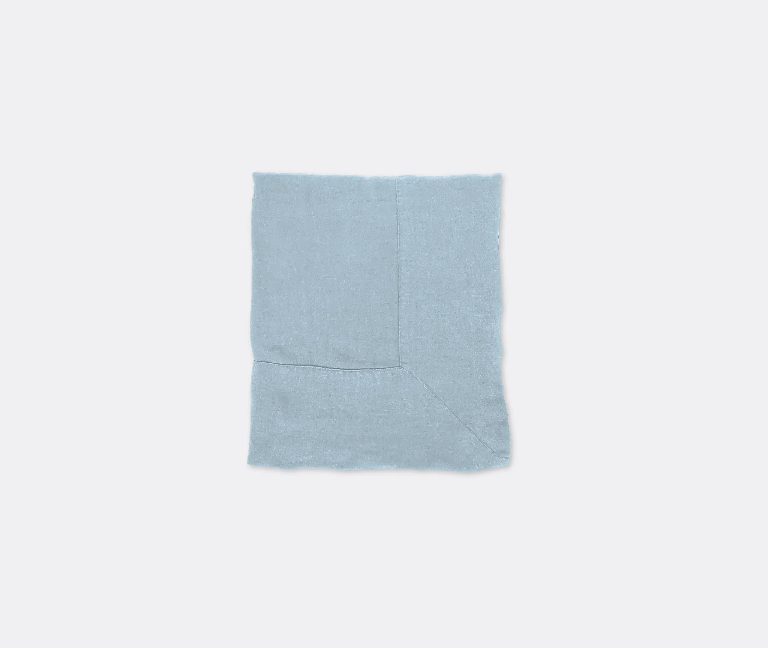 Large Tablecloth with Border - Light Blue, Linen
