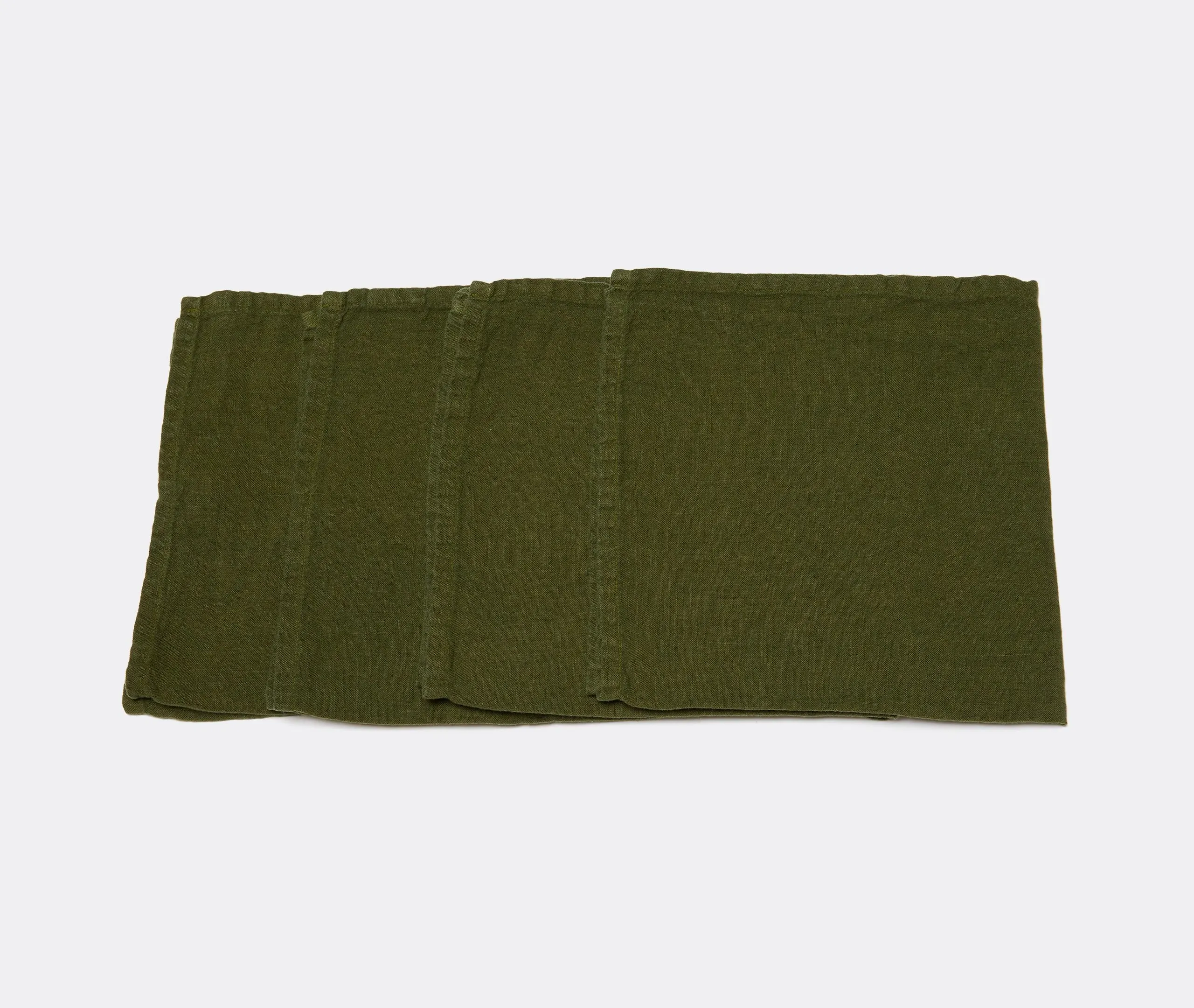 Napkins Set of Four - Green, Linen