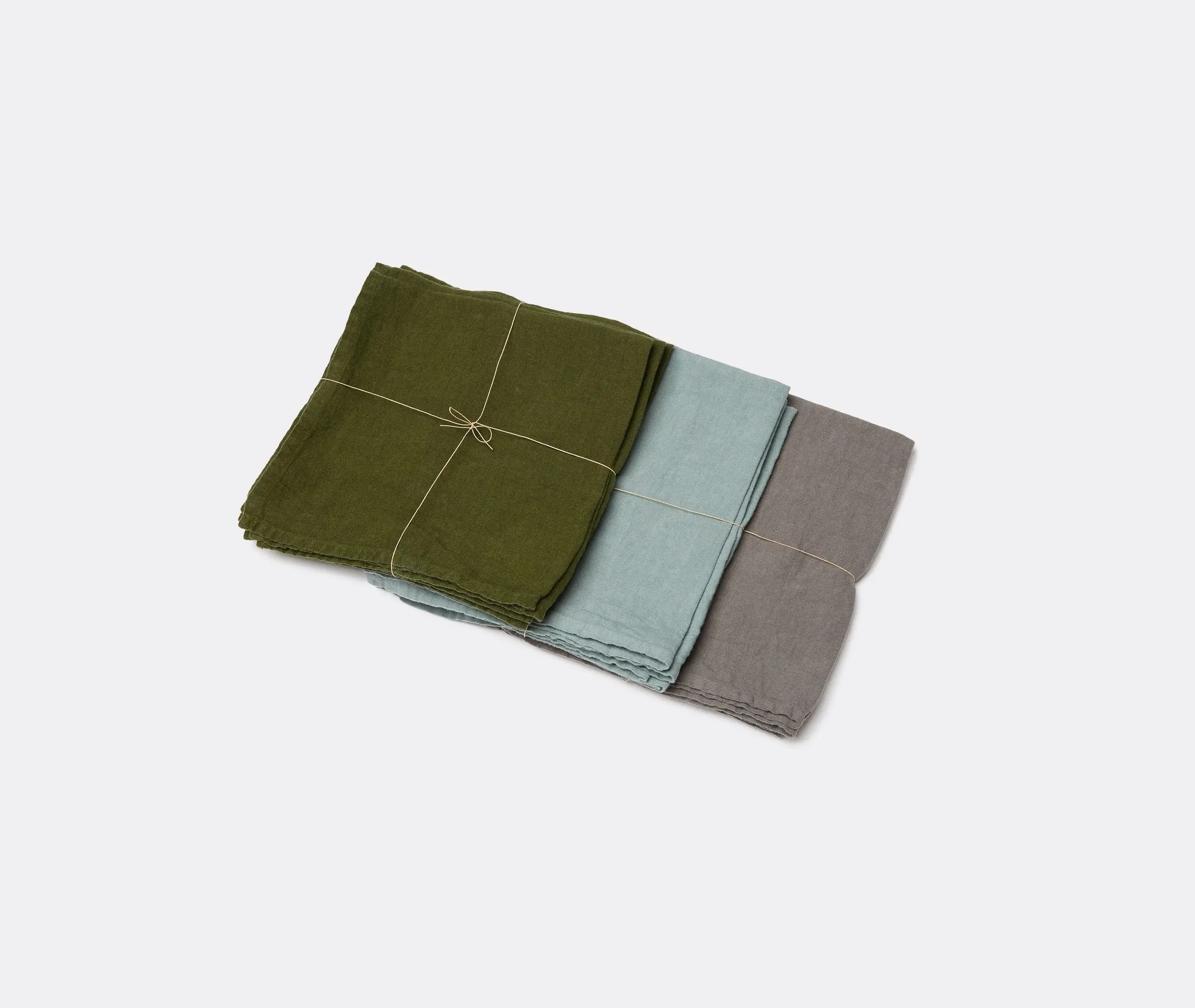 Napkins Set of Four - Green, Linen