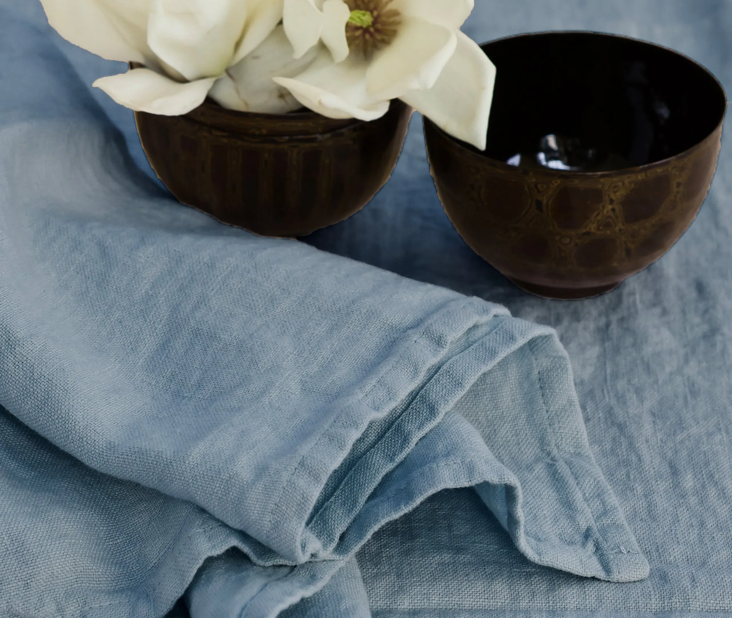 Napkins Set of Four - Light Blue, Linen