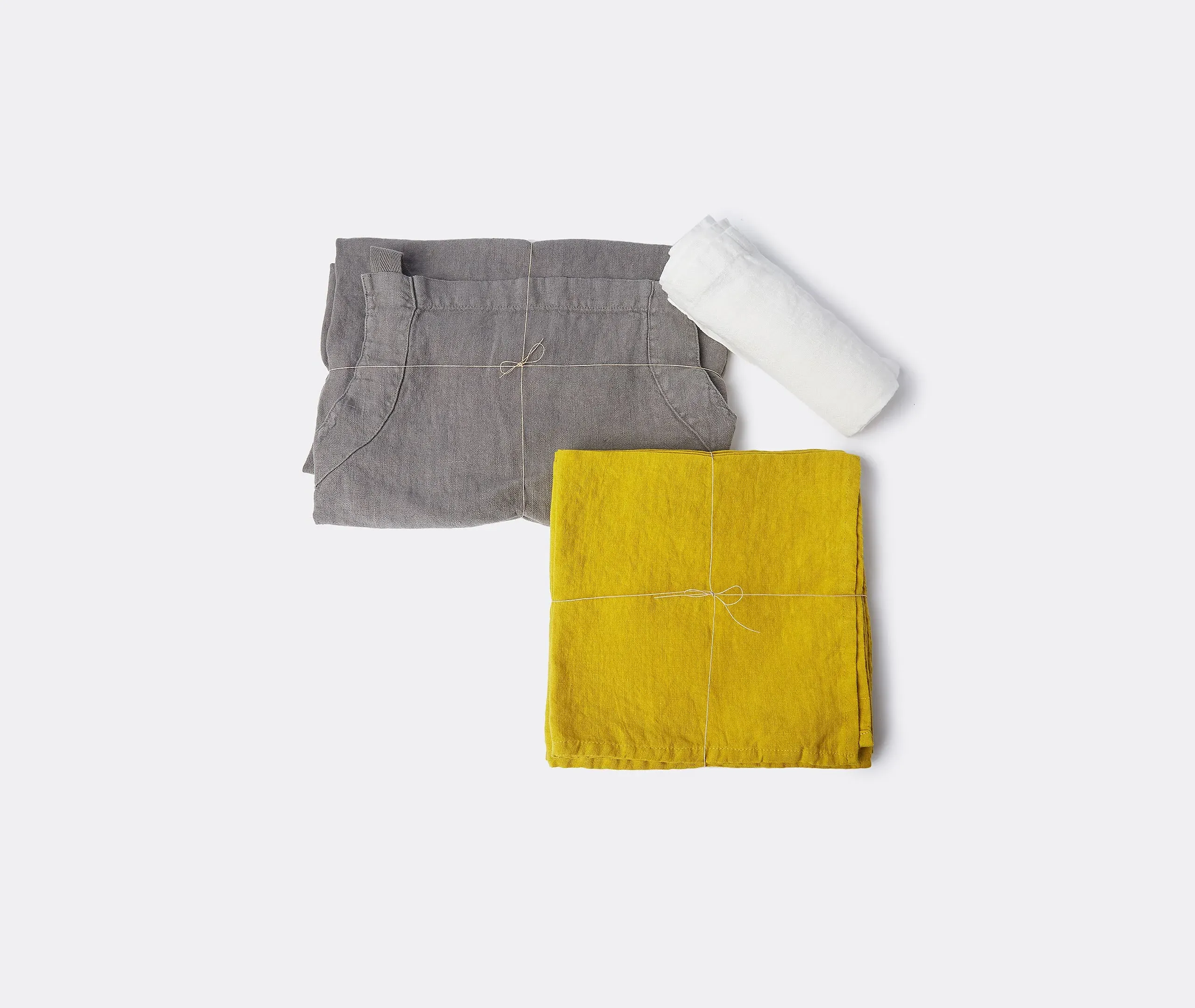 Napkins Set of Four - White, Linen