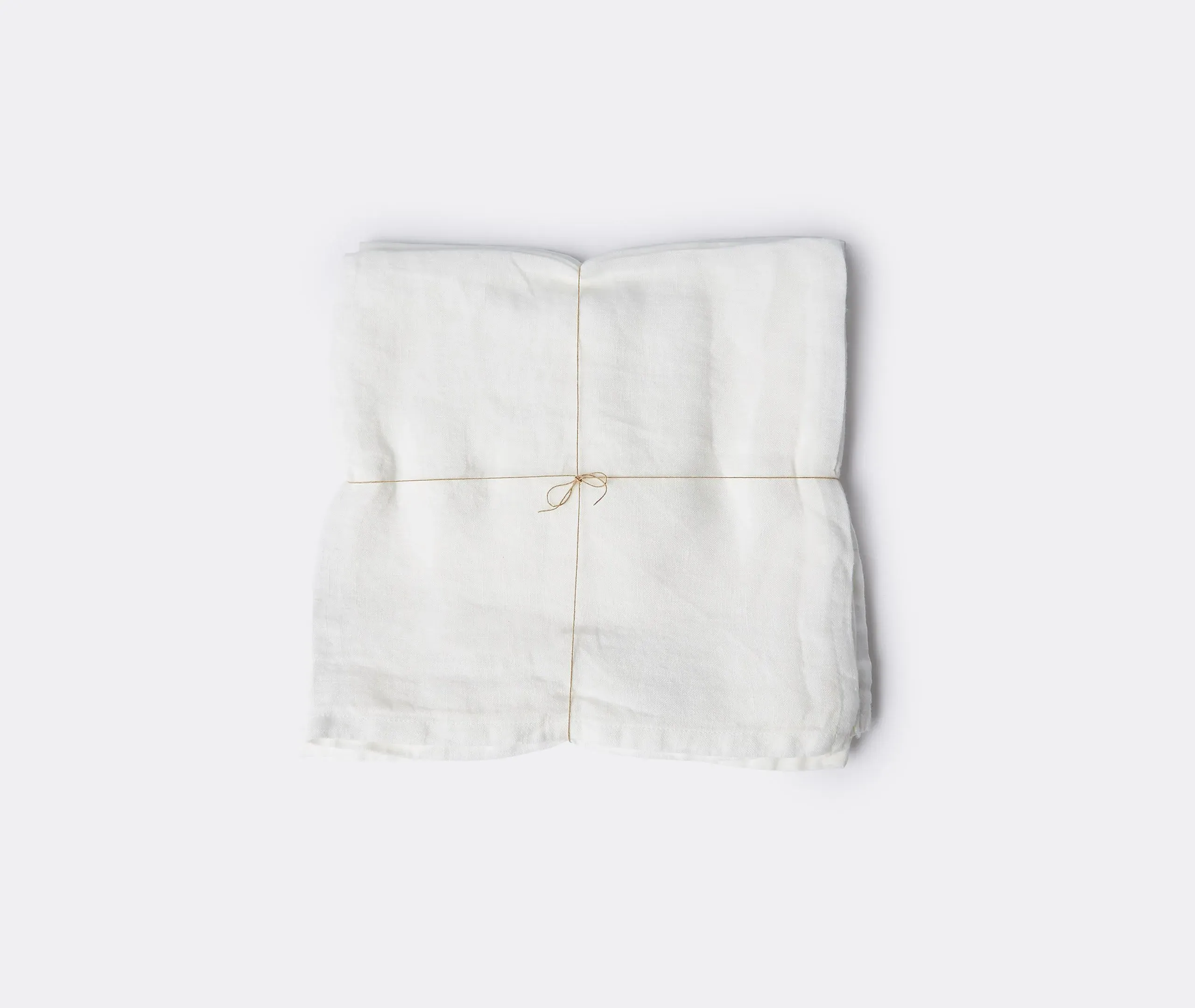 Napkins Set of Four - White, Linen