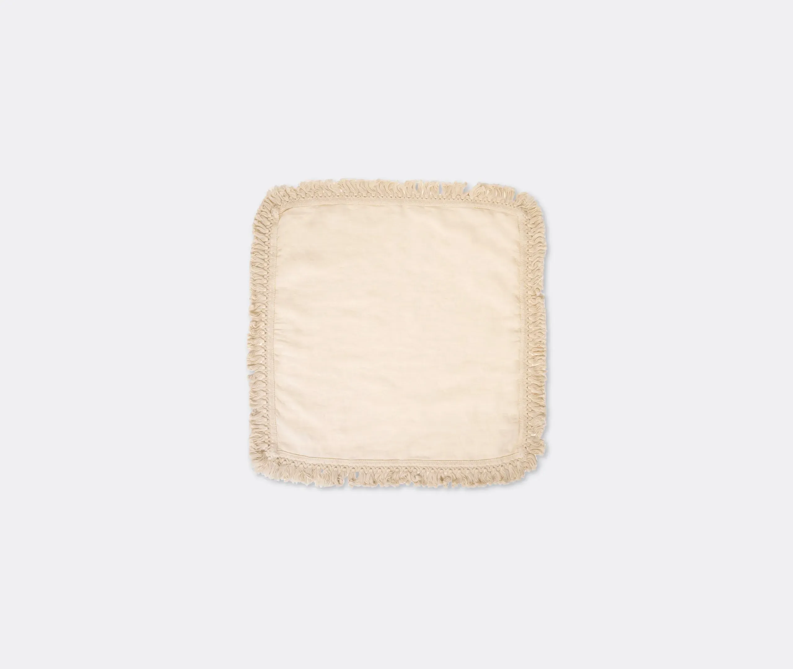 Once Milano Napkins with Fringes - Cream, Linen image