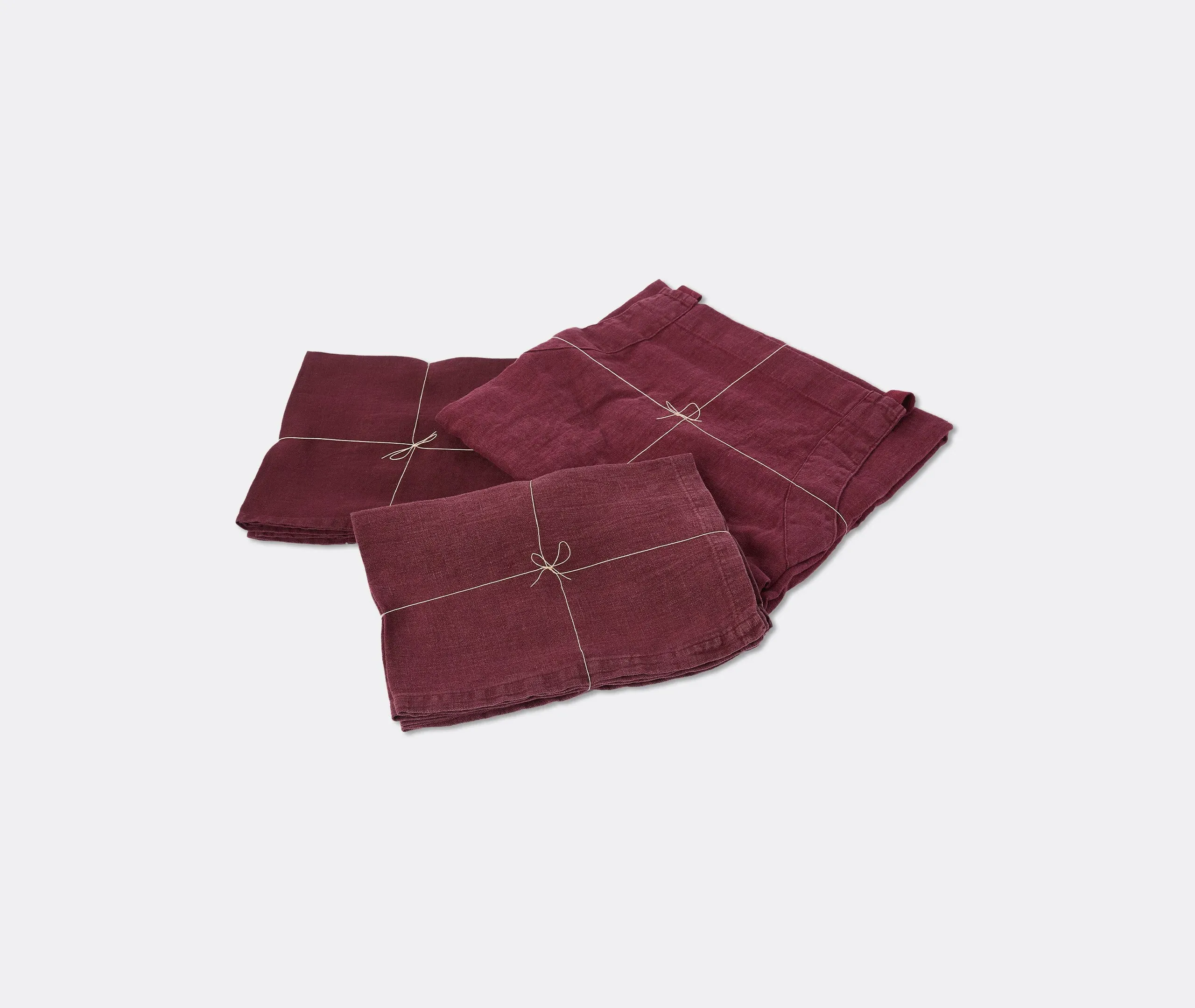 Set of 2 Placemats - Wine, Linen