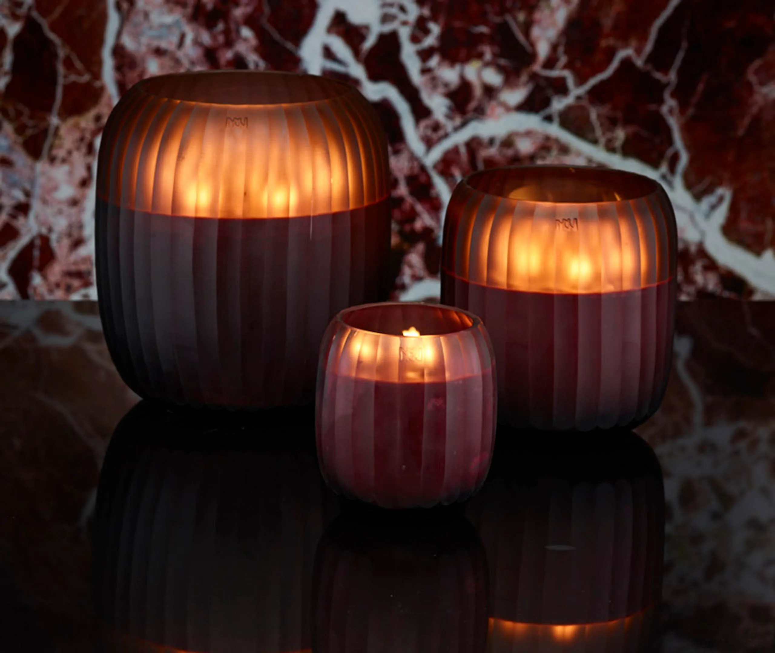 Medium Candle Muse Scent - Ruby, Glass
