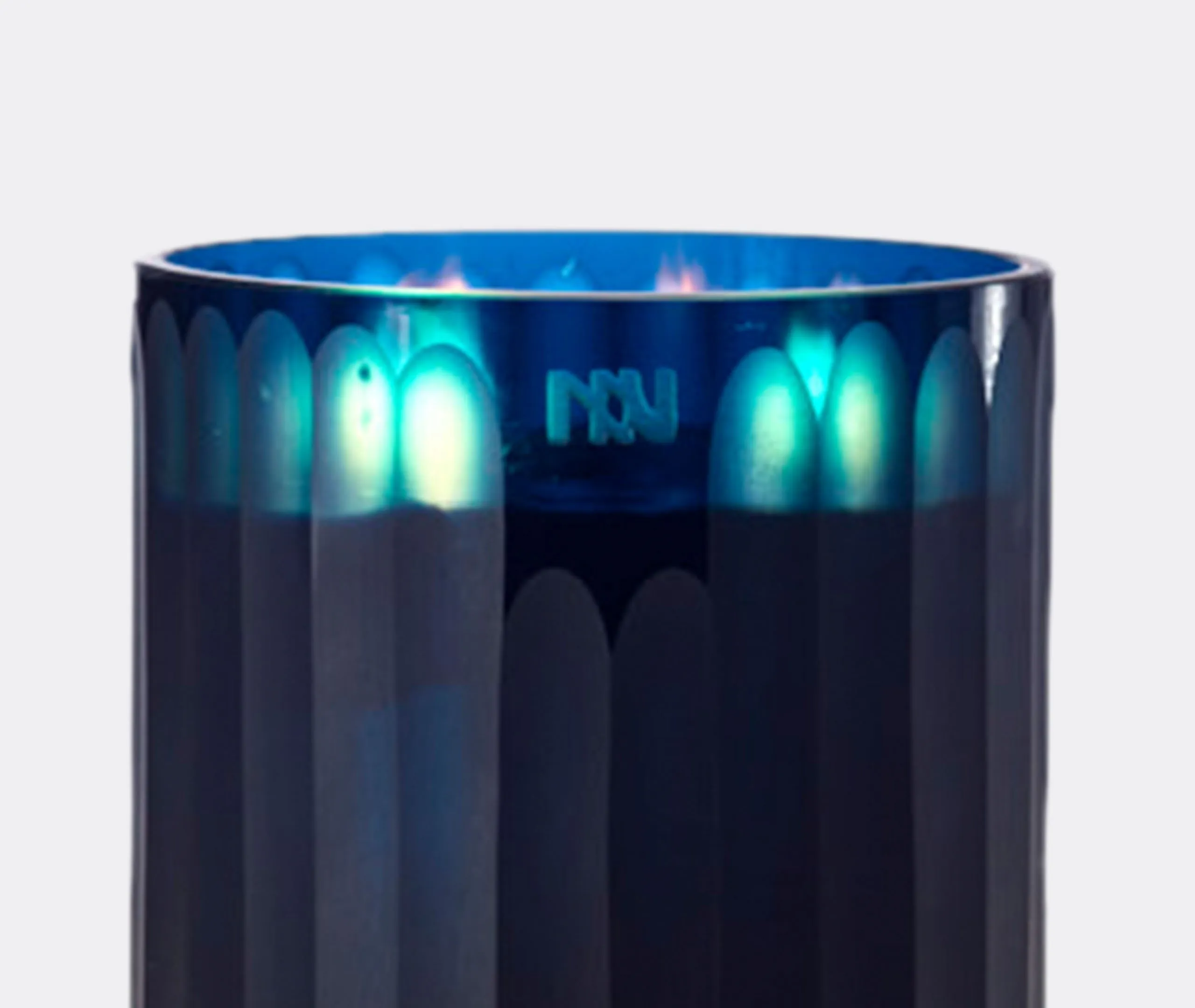 Medium Royal Candle Ginger Fig - Blue, Textured
