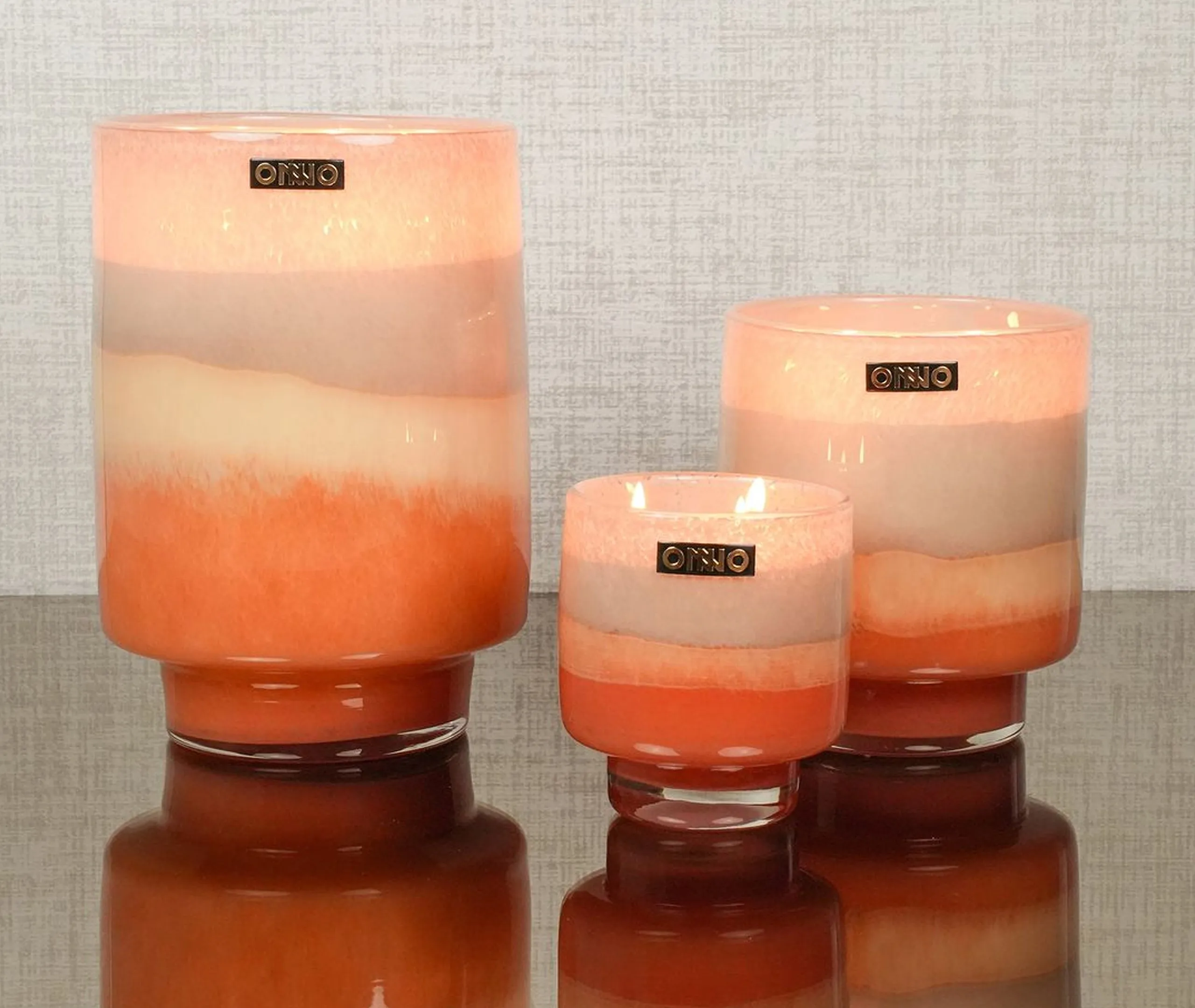 Medium Scented Candle Escape Scent - Orange, Glass