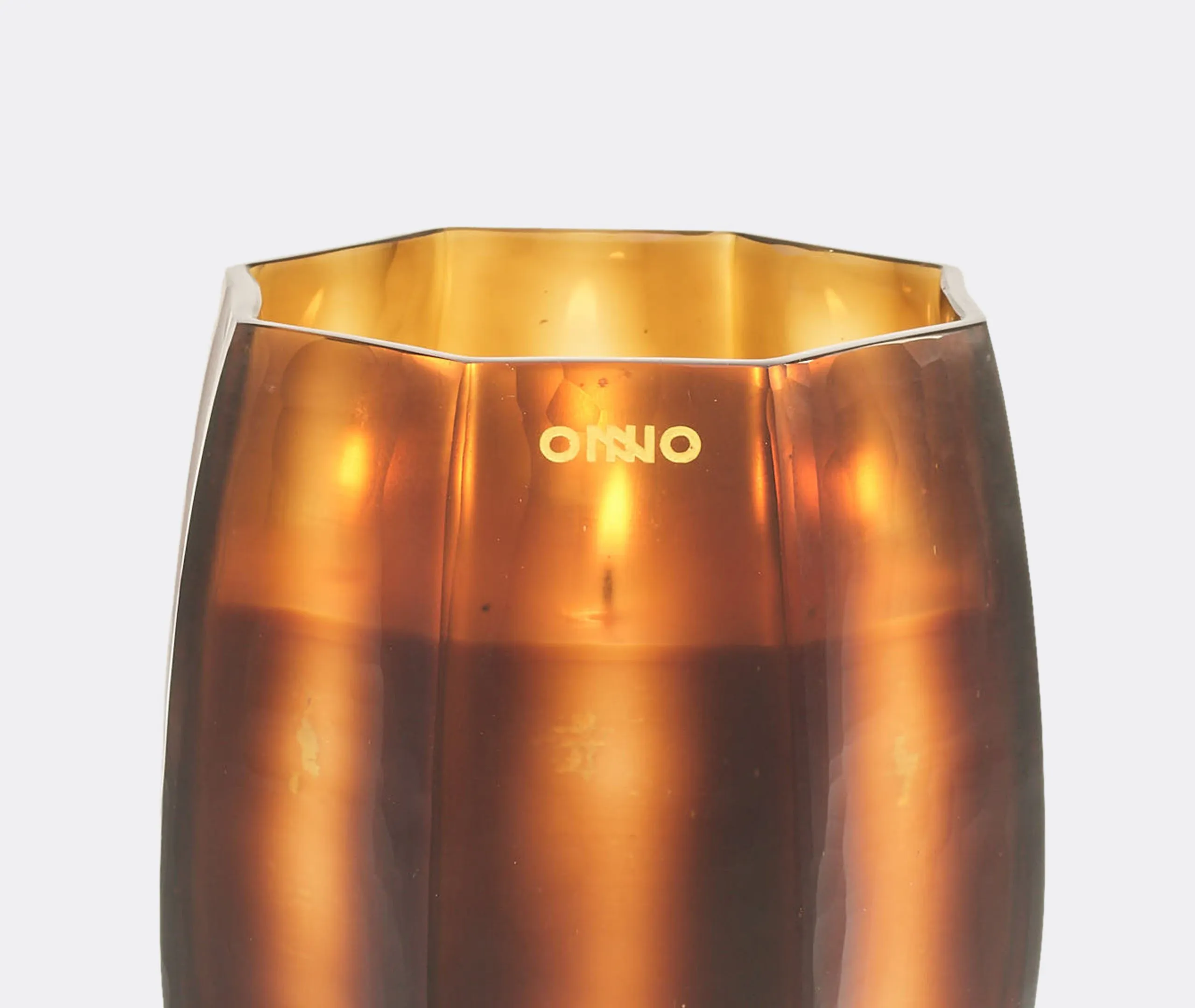 Medium Scented Candle Sage Scent - Amber, Glass