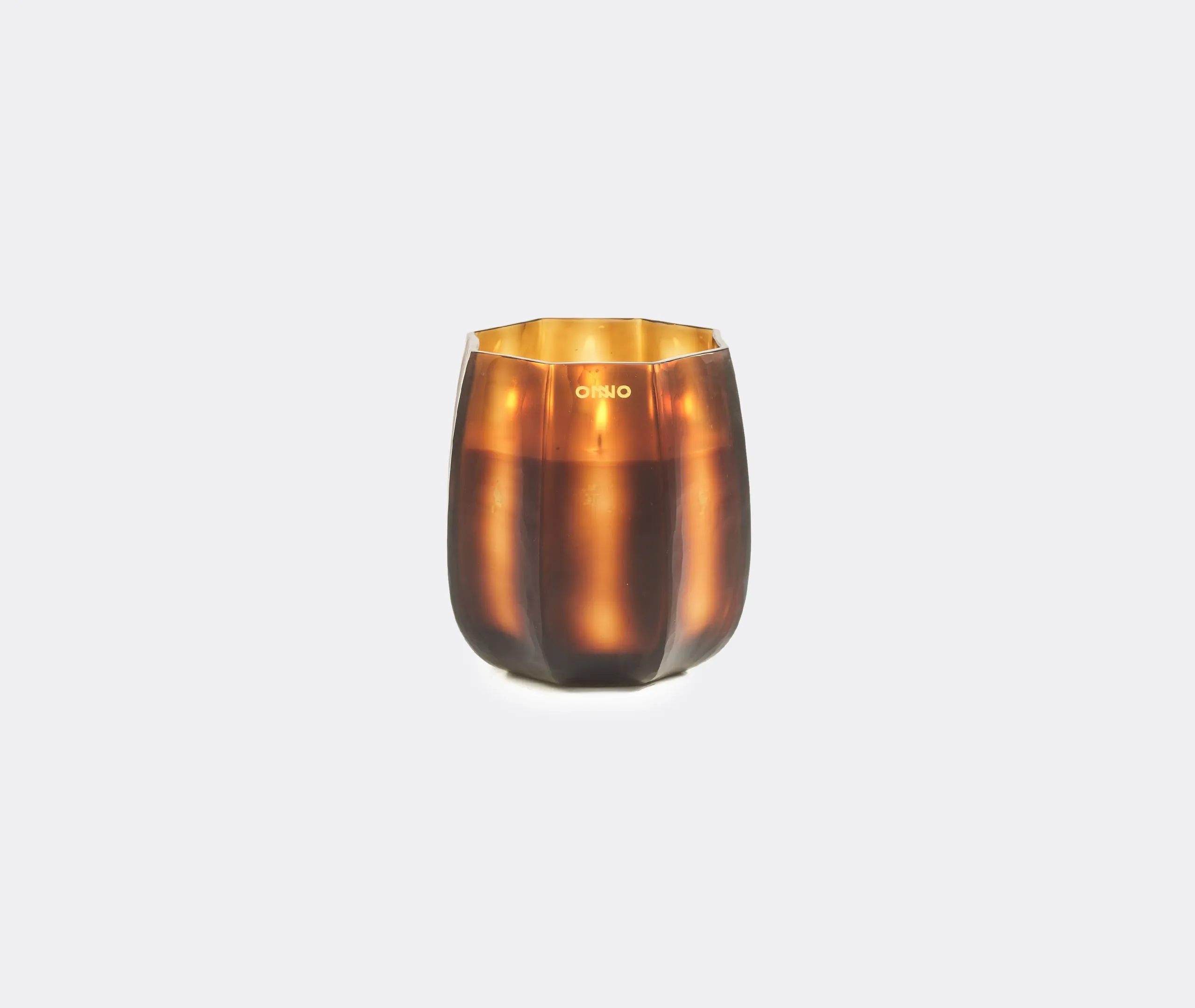 Medium Scented Candle Sage Scent - Amber, Glass