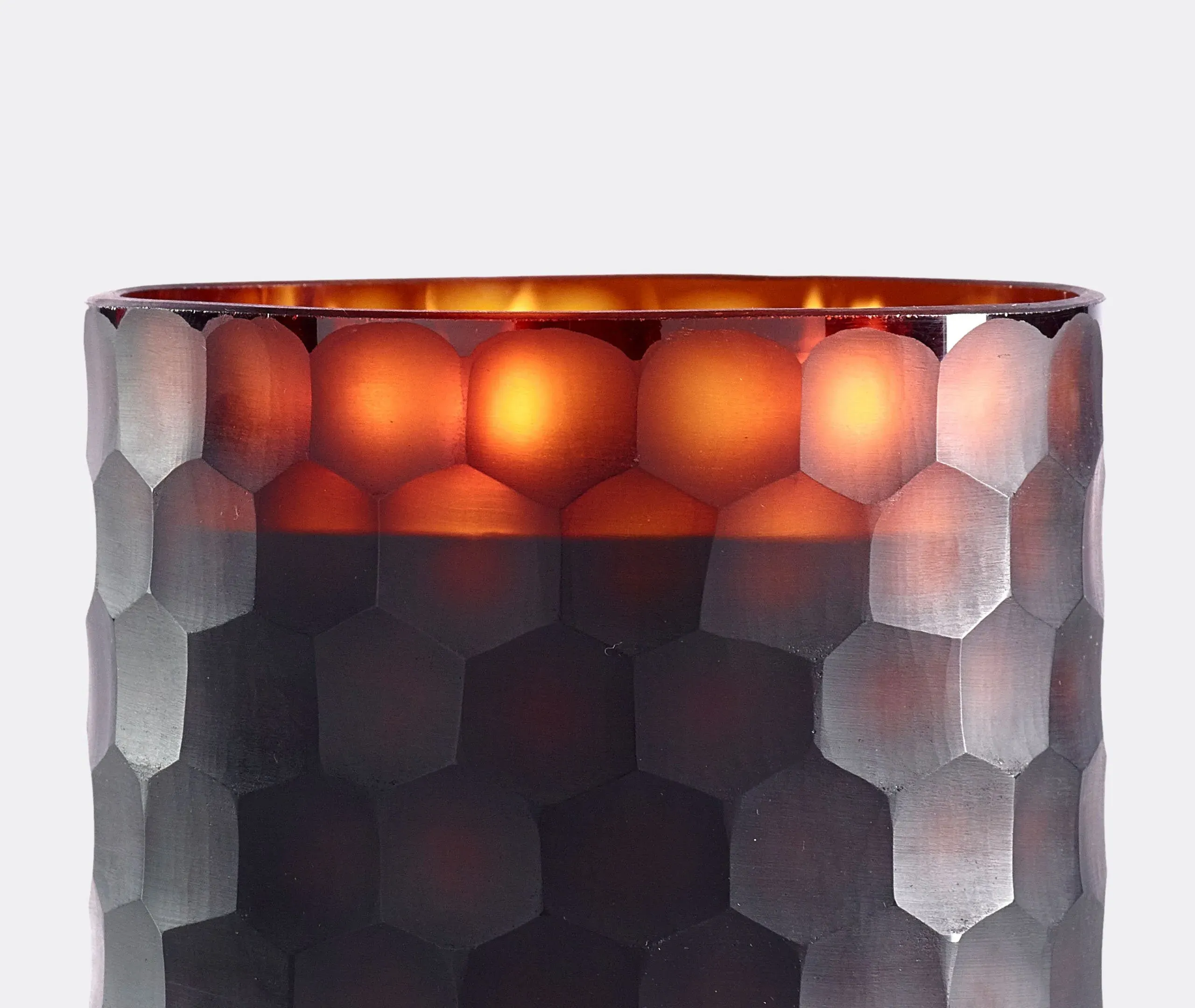 Small Circle Candle Serengeti Scent - Amber Glass